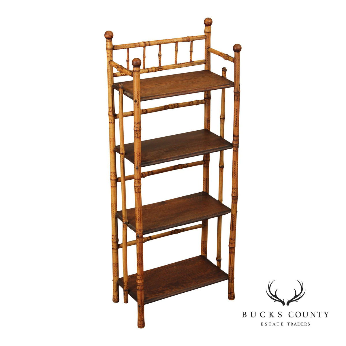 Antique Aesthetic Movement Bamboo Etagere