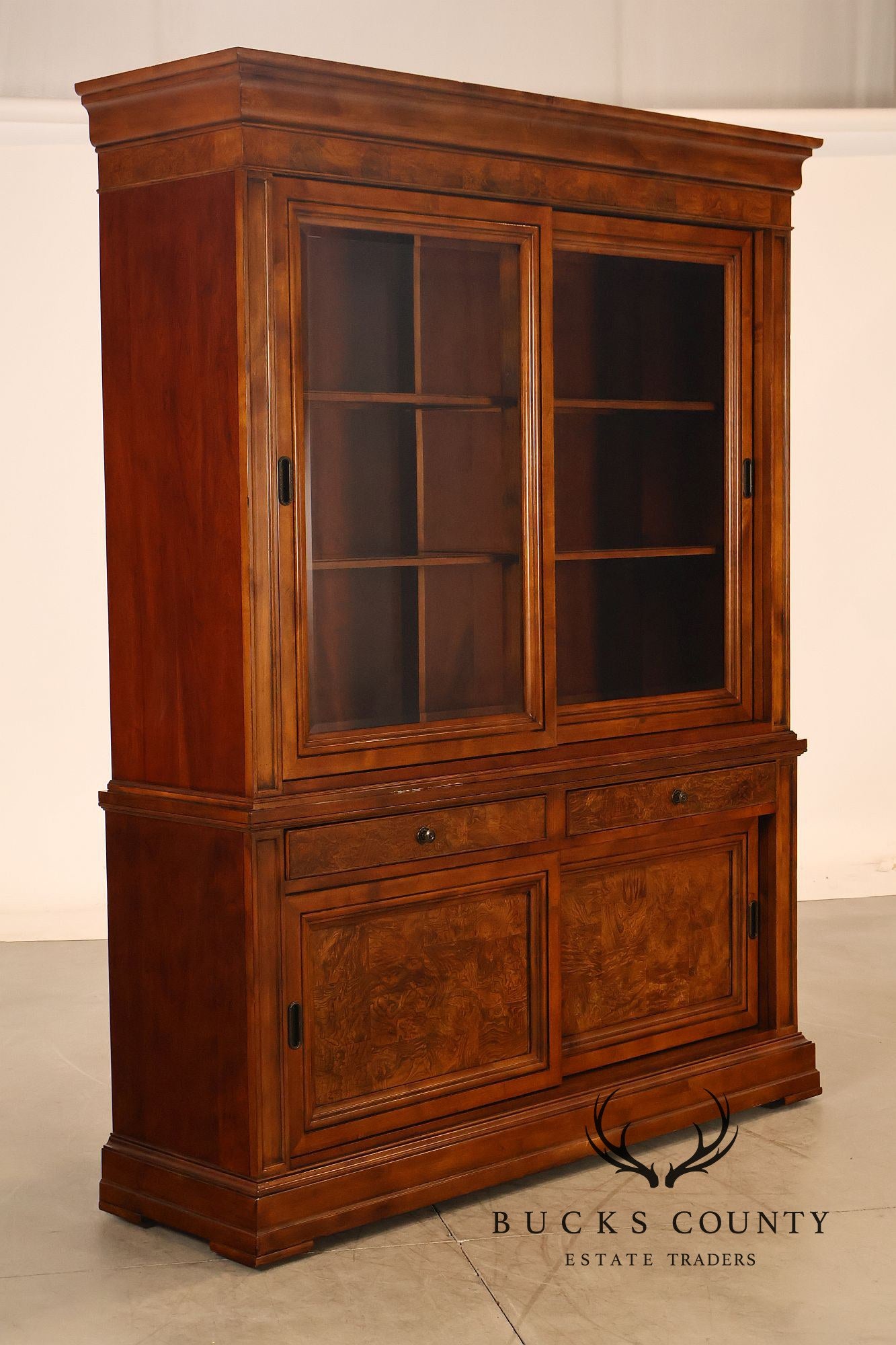 Ethan Allen Townhouse Collection Burlwood China Cabinet