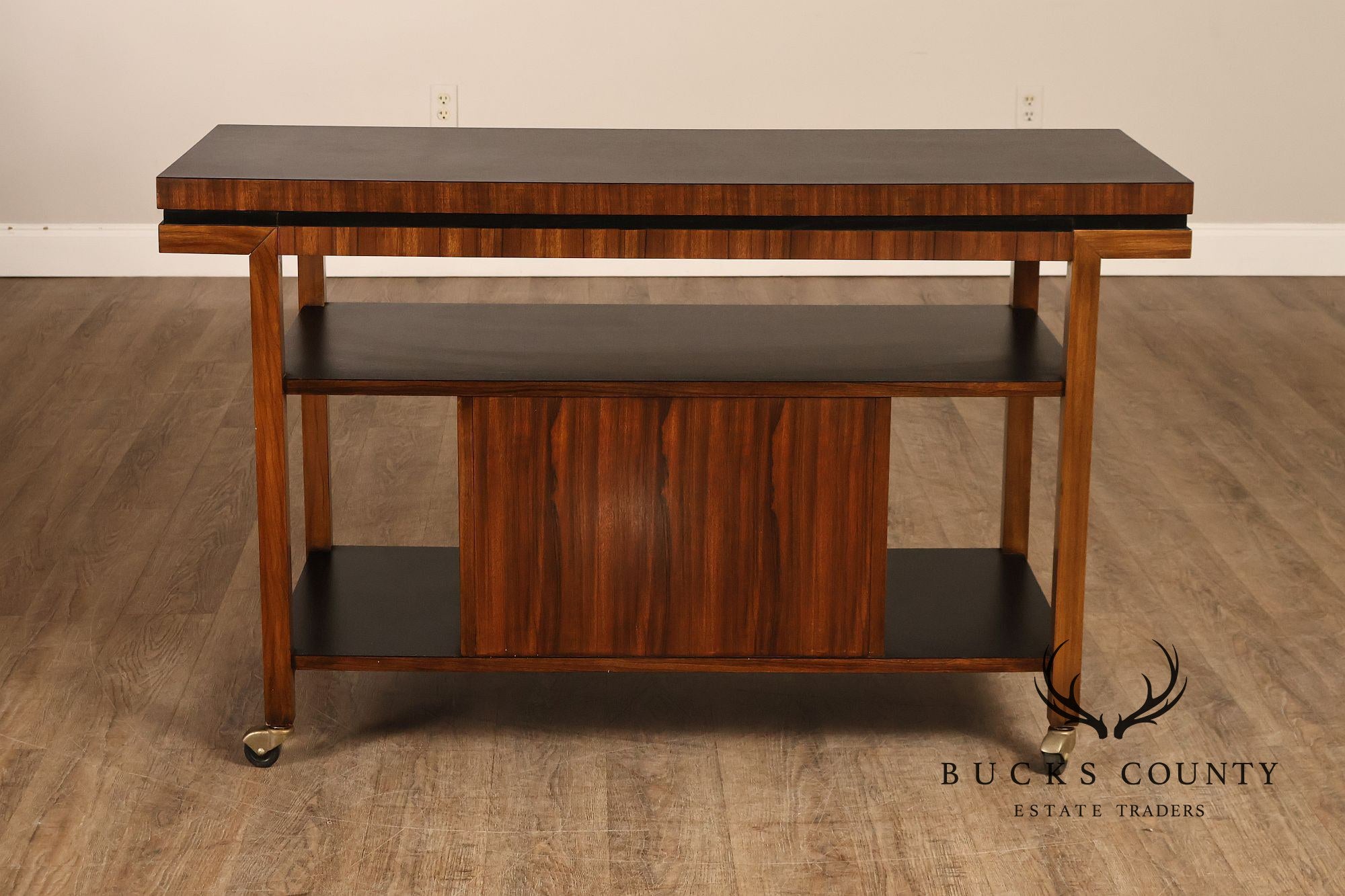 Mid Century Modern Rosewood Server Bar Cart