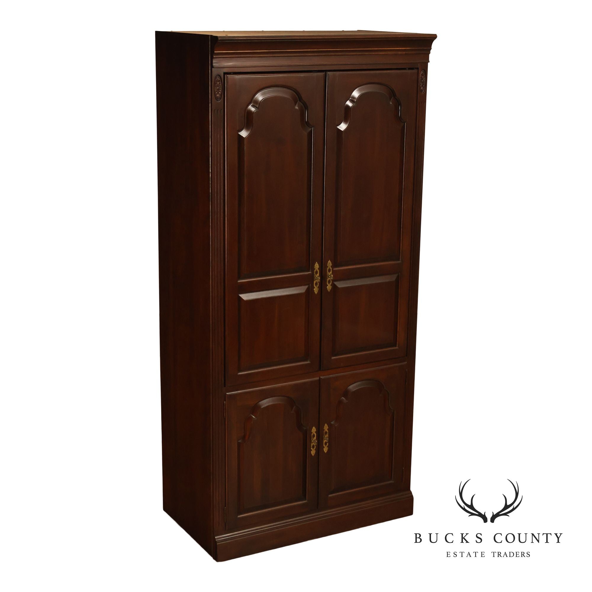Ethan Allen Georgian Court Collection Traditional Entertainment Armoire Cabinet