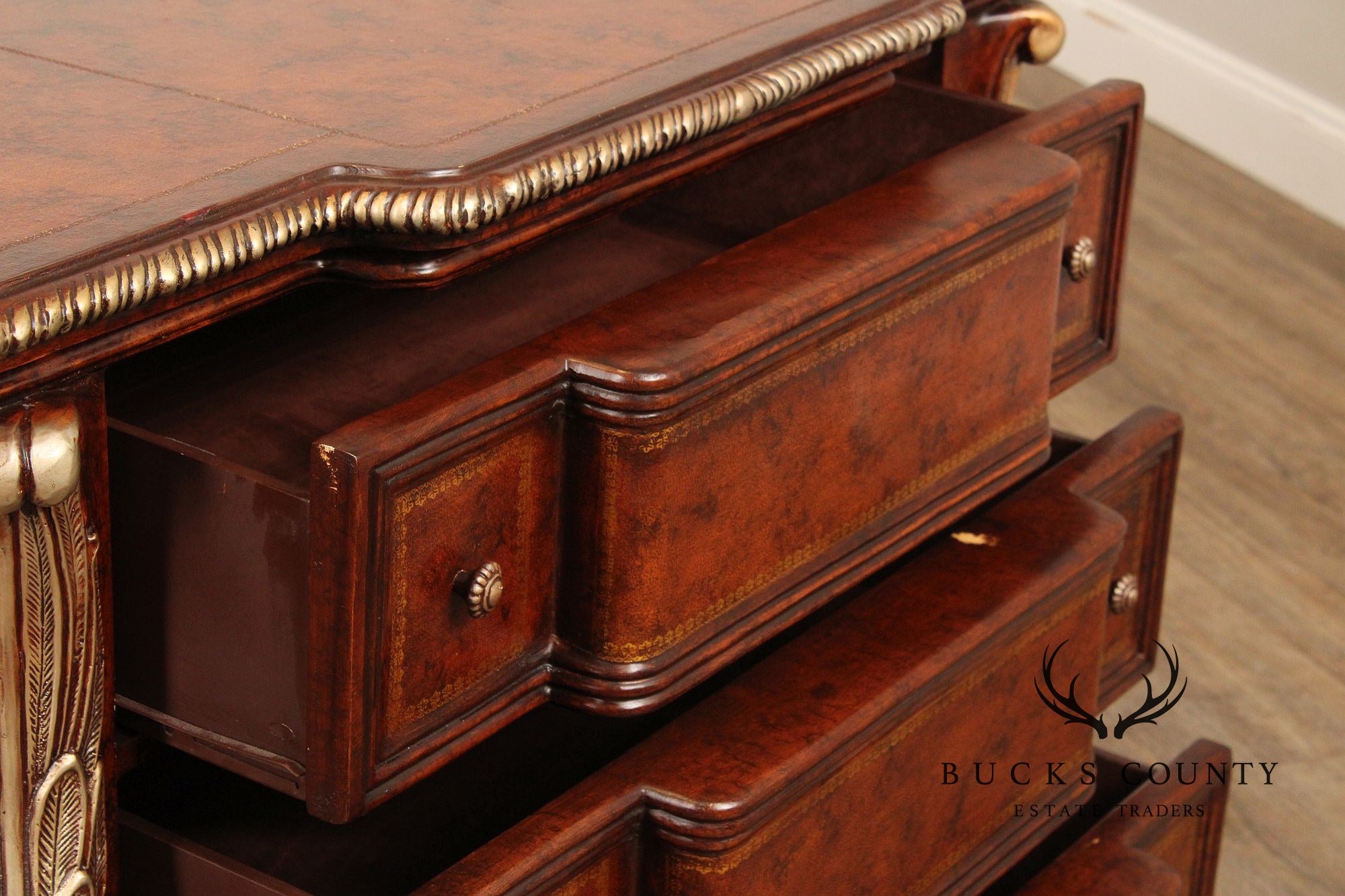 Collezione Europa Leather Wrapped Chest of Drawers