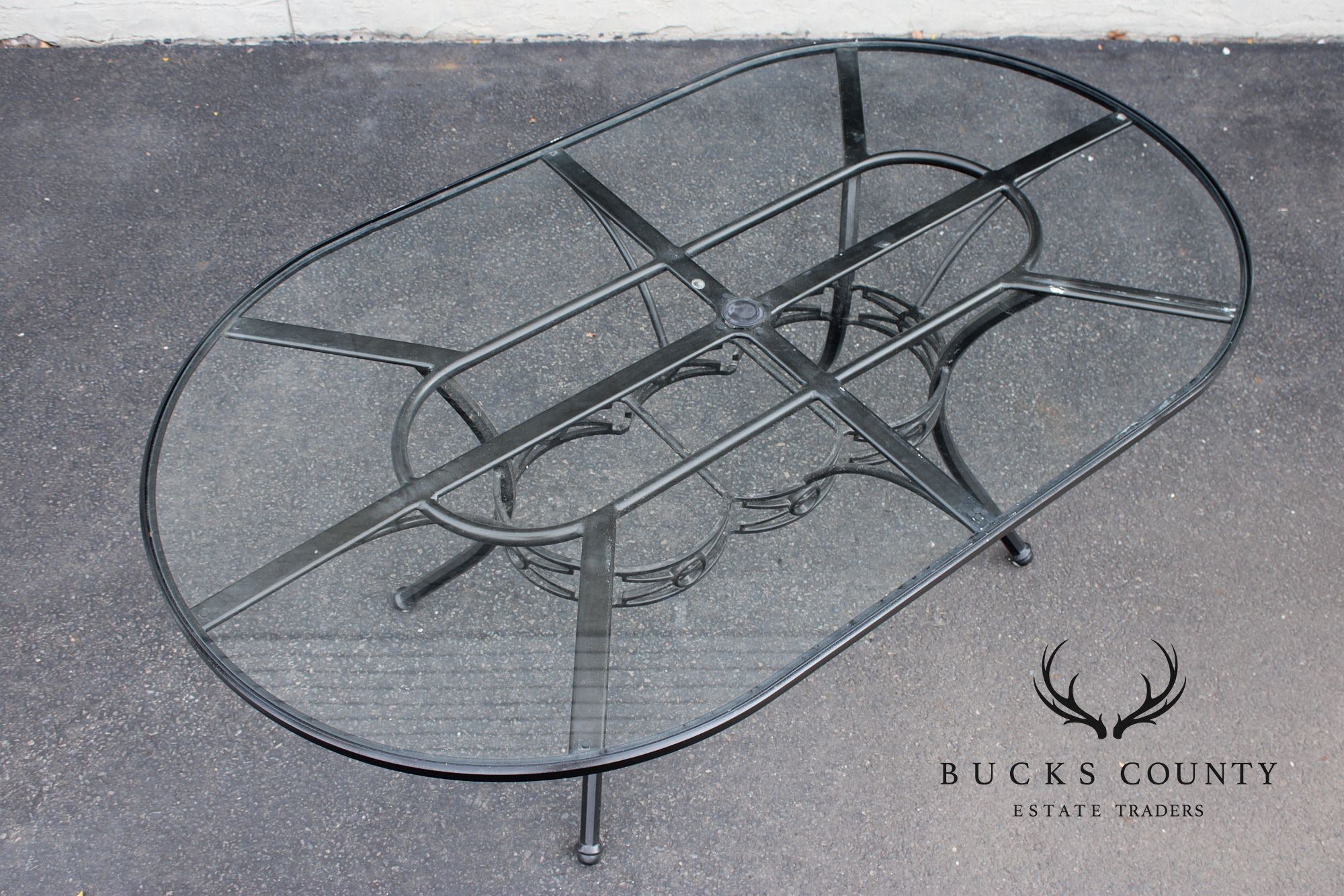 Woodard Delphi Collection Cast Aluminum Outdoor Patio Dining Table With Six Chairs Set