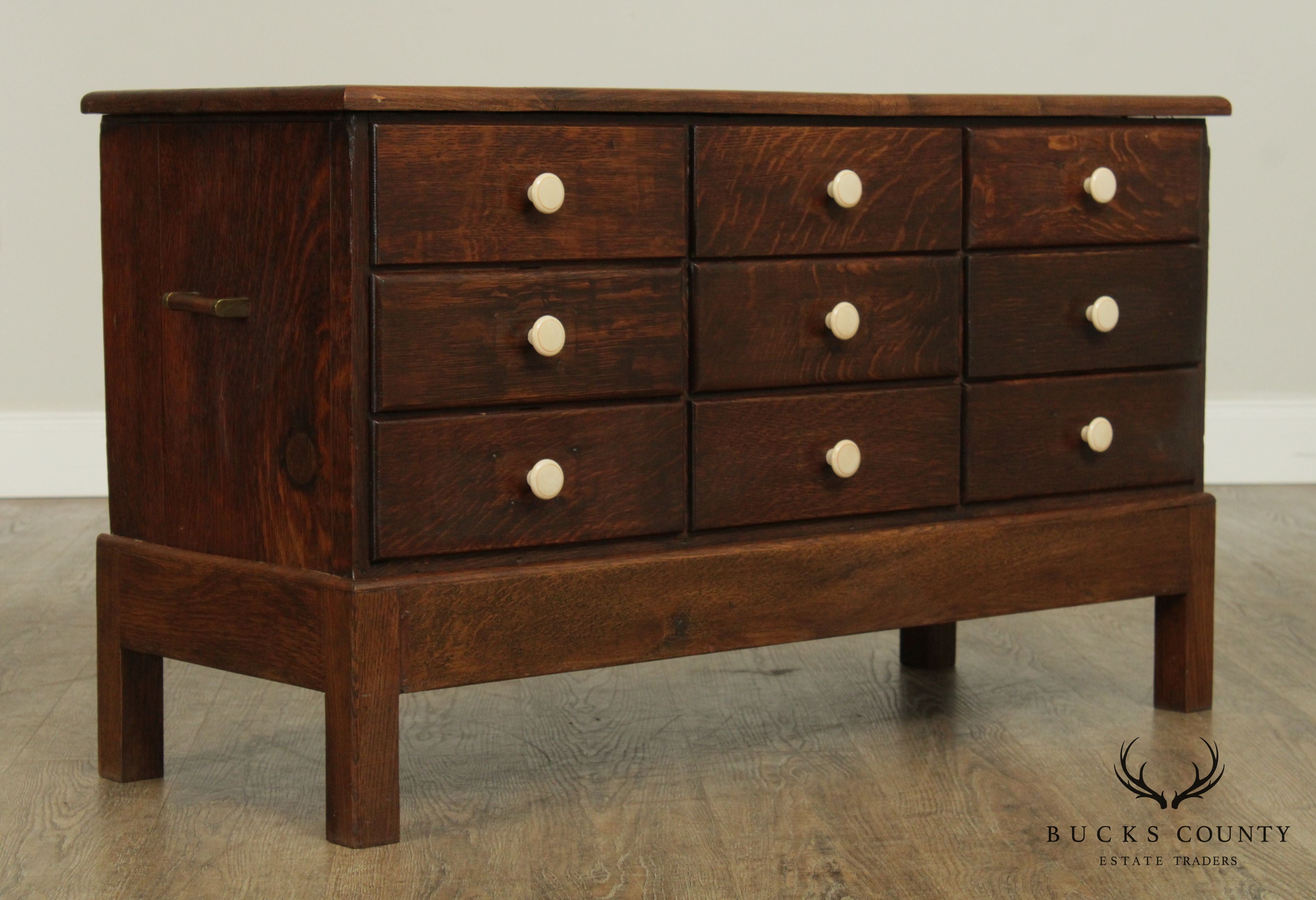 Wabash Cabinet Co. Antique 9 Drawer Letter File