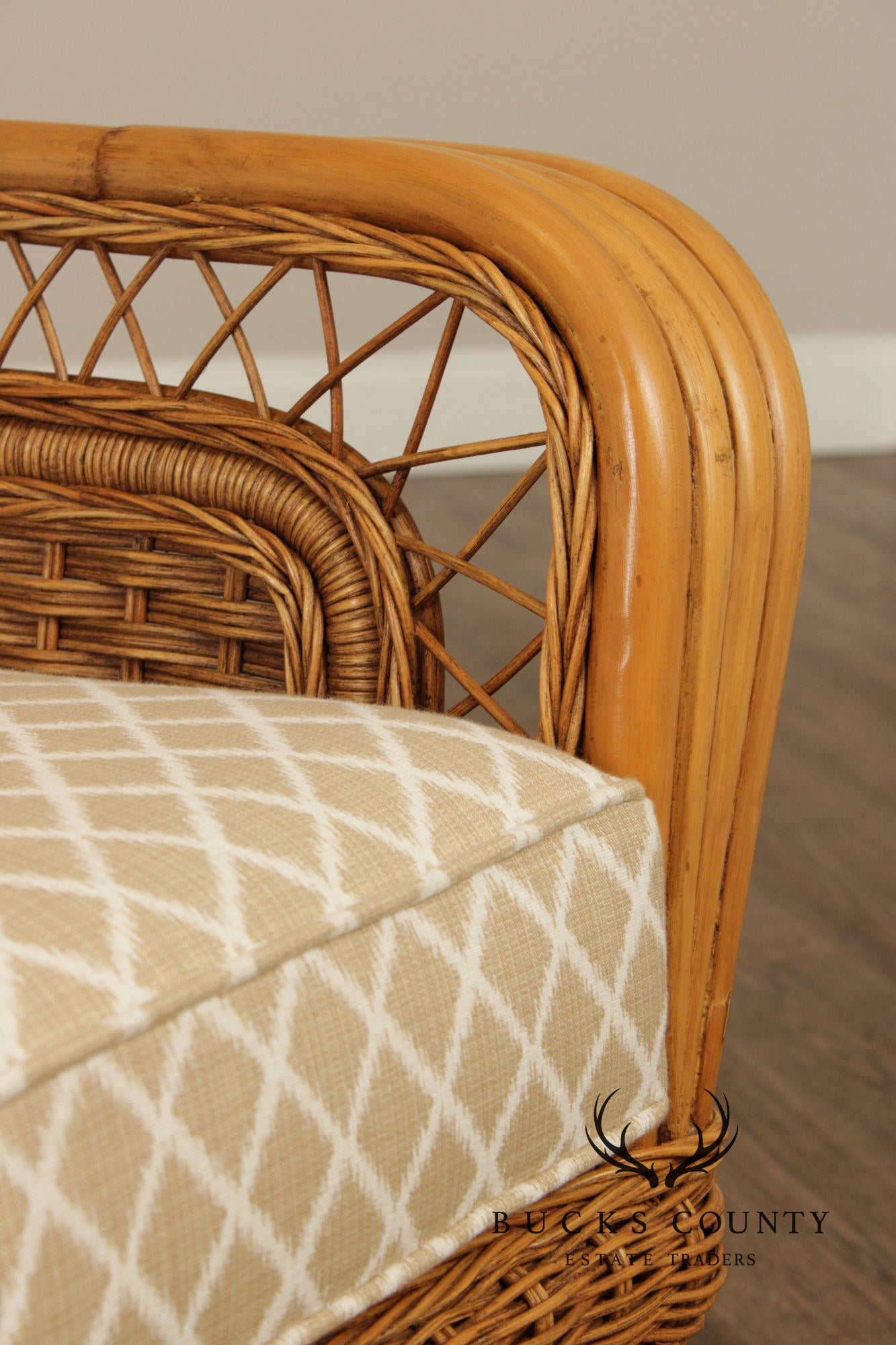 Braxton Culler Rattan and Wicker Loveseat