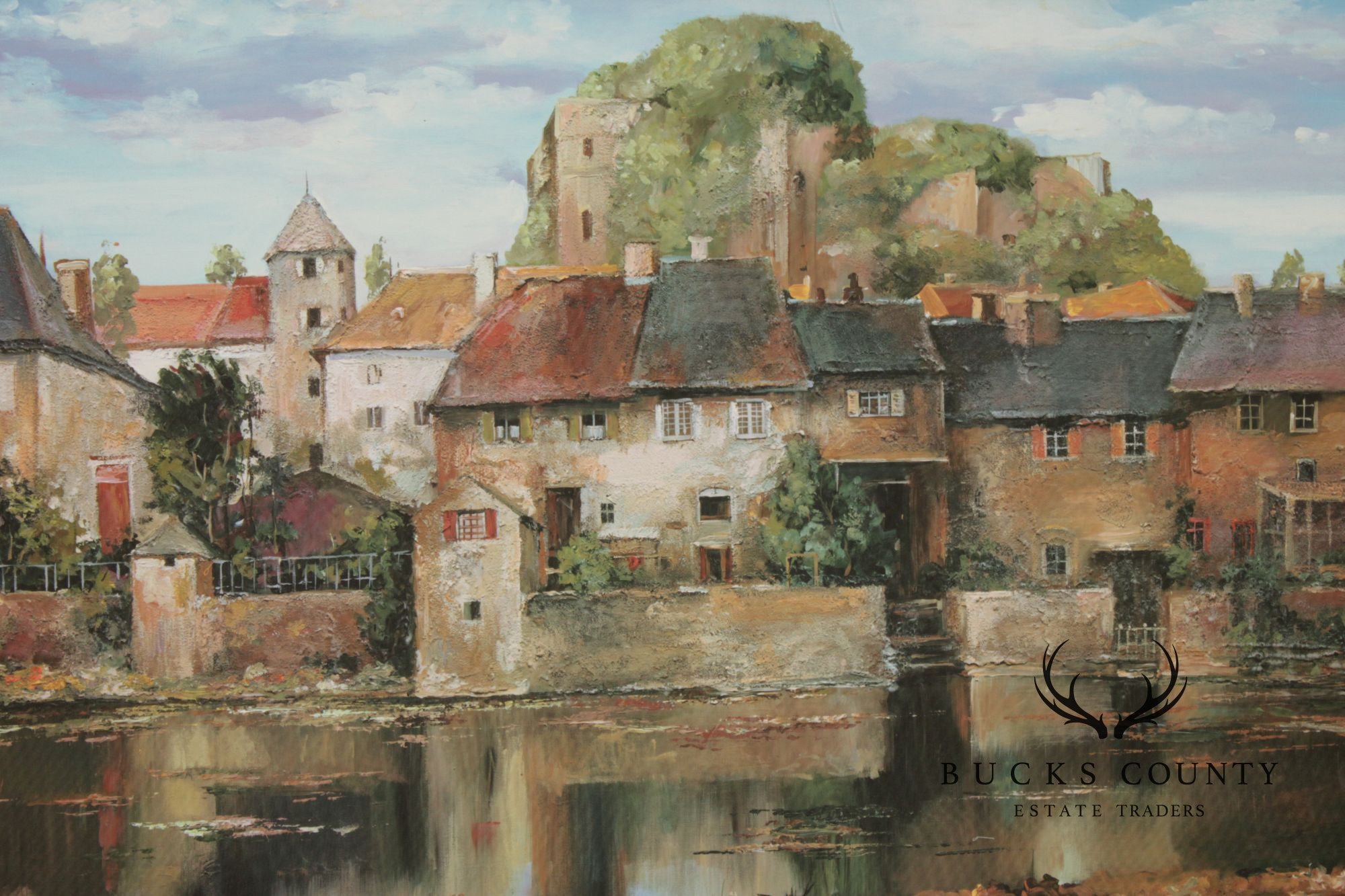 Roger Duvall Custom Framed Print on Canvas, 'La Seyne-Sur-Mer'