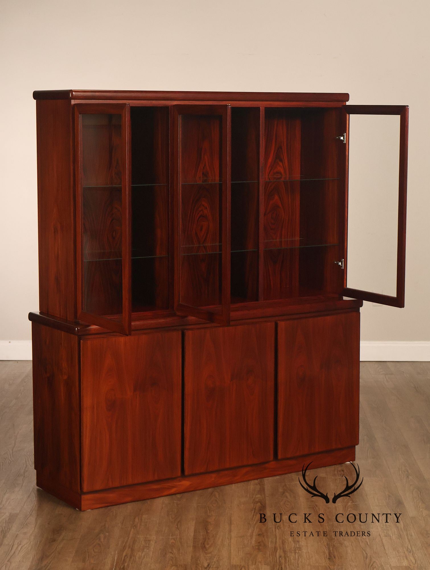 Skovby Danish Modern Rosewood Display China Cabinet