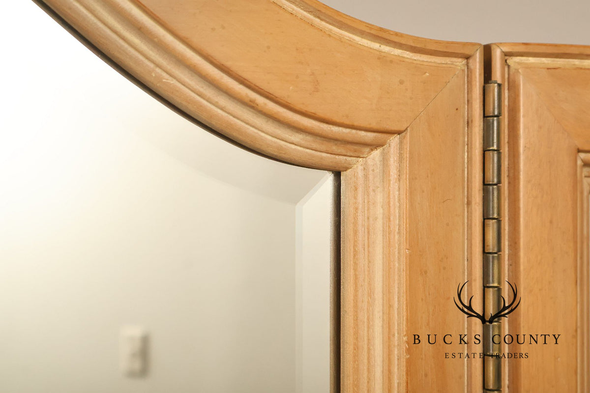 Ethan Allen French Country Style Maple Dresser with Mirror
