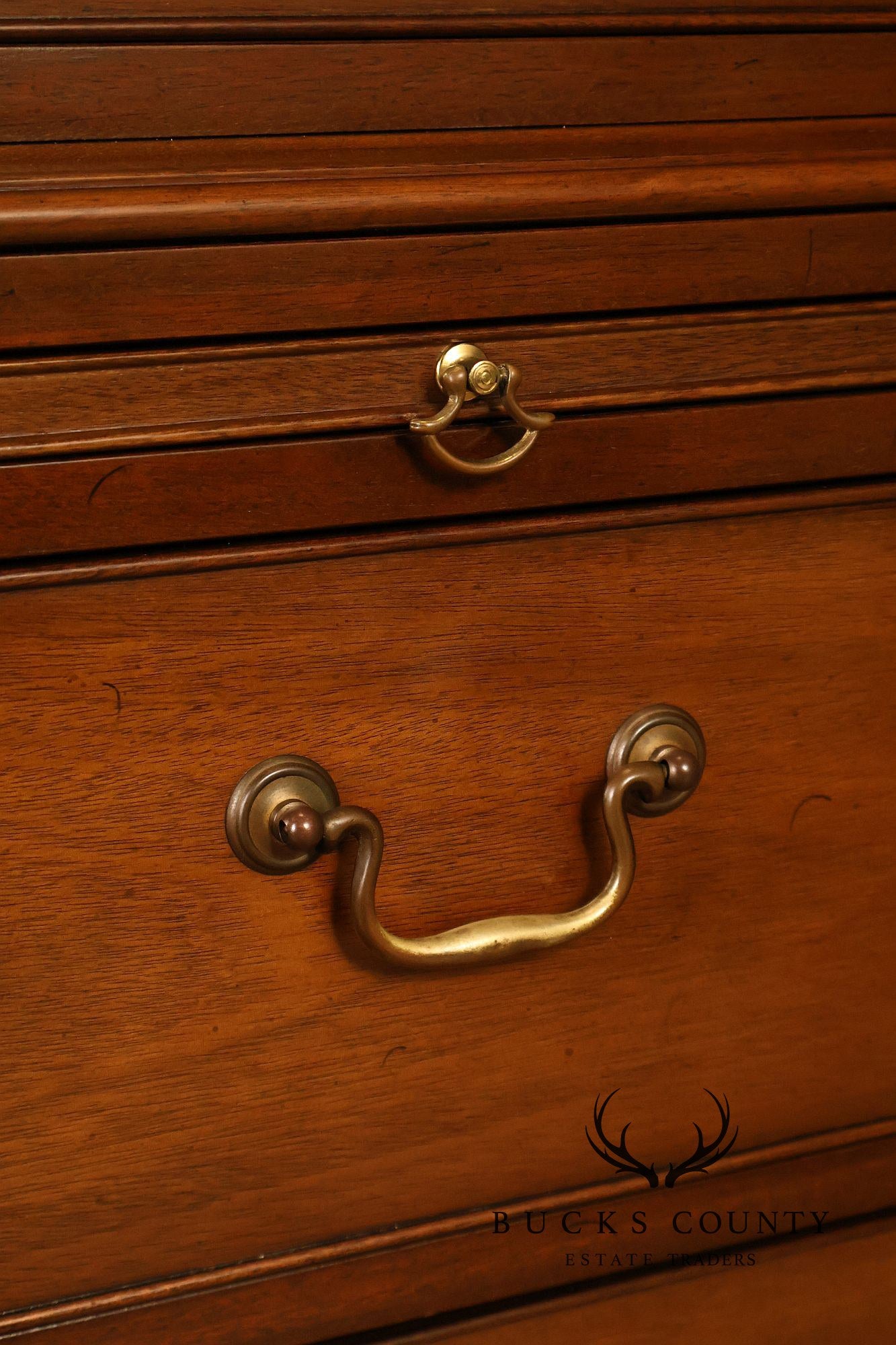 Kittinger Mahogany 10 Drawer Chippendale Style Chest-on-Chest Tall Dresser