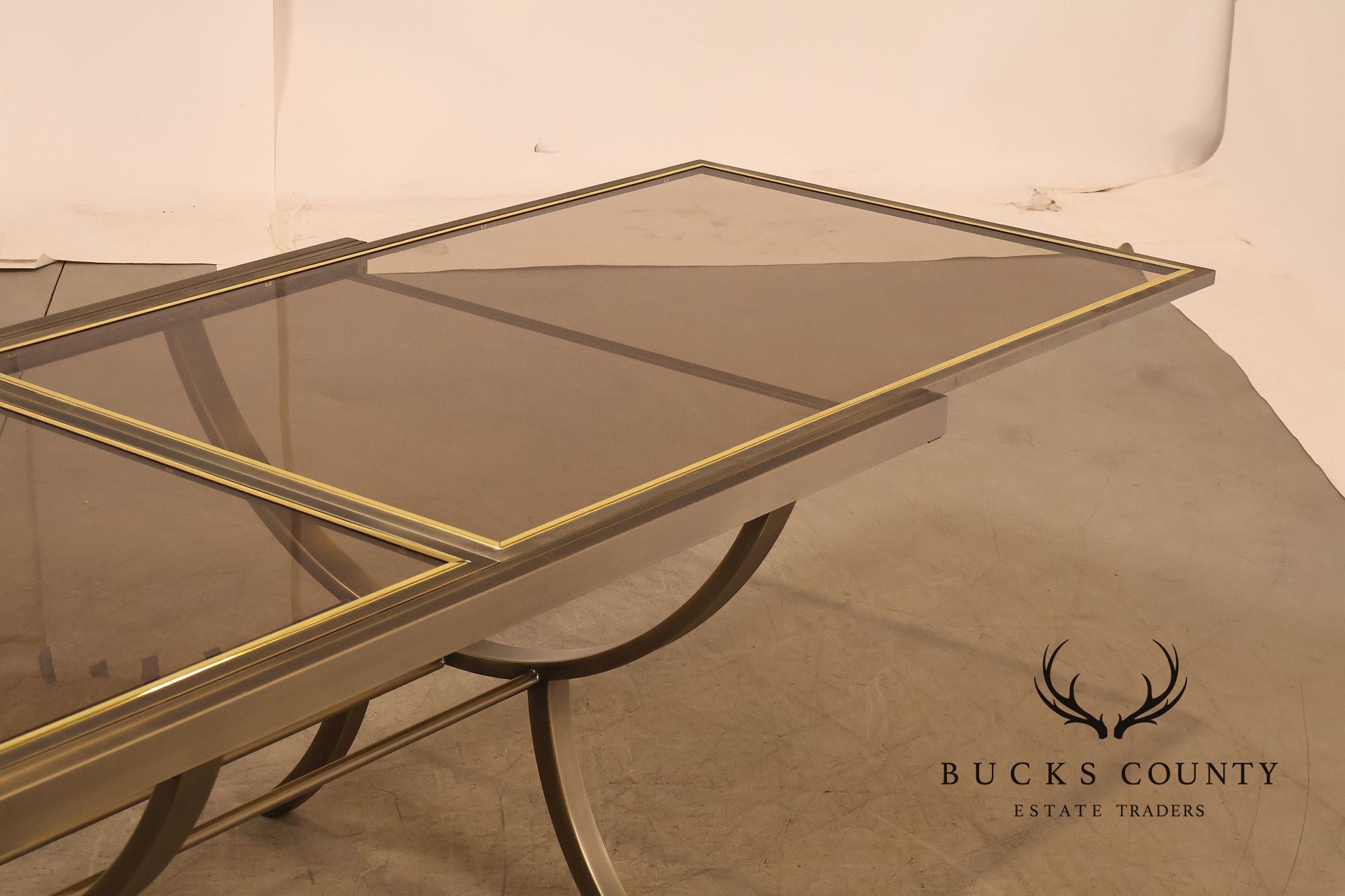 DIA Design Institute of America Glass Top Expandable Dining Table