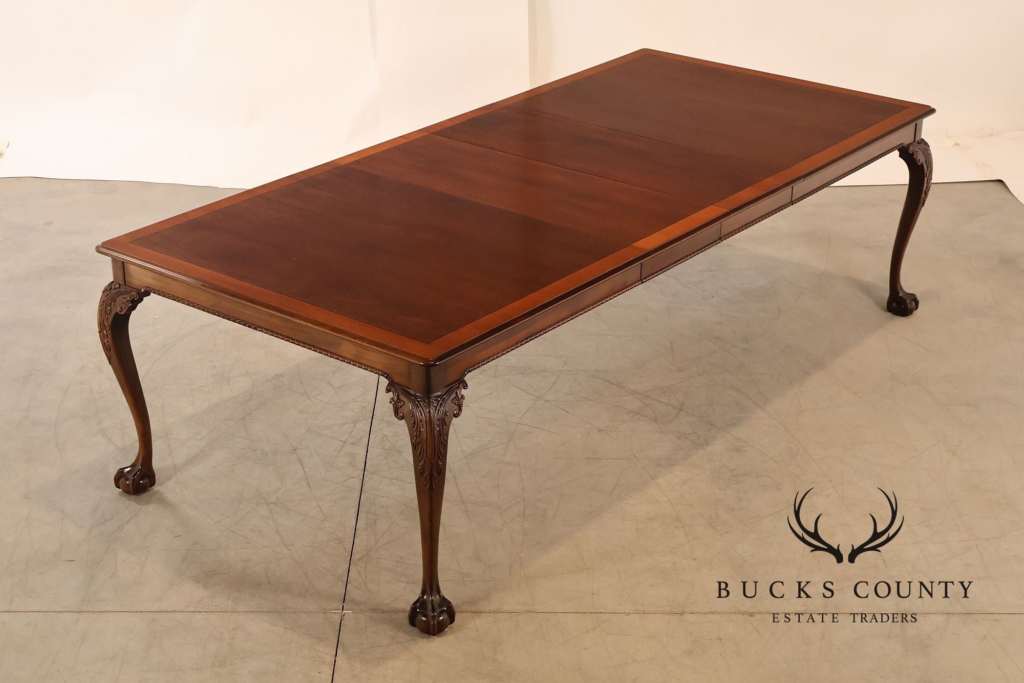 Stickley Chippendale Style Mahogany Expandable Dining Table