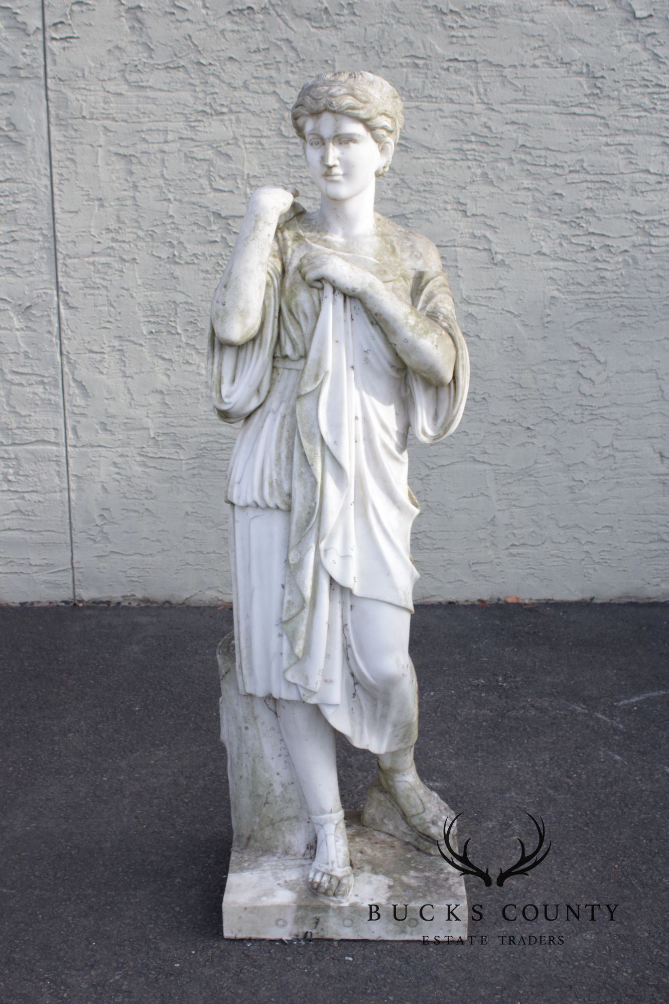 Antique Classical Style Diana Of Gabii Marble Garden Statue