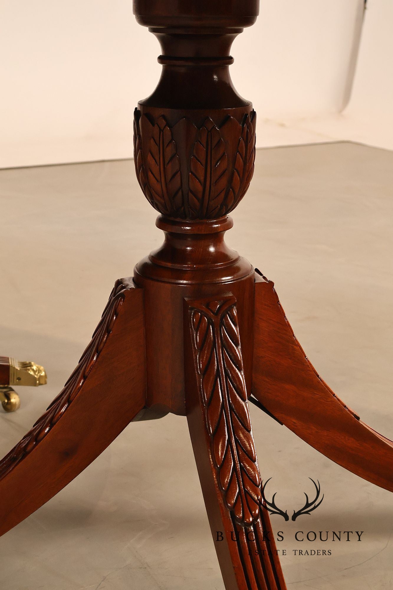 Councill Furniture Banded Mahogany Double Pedestal Dining Table