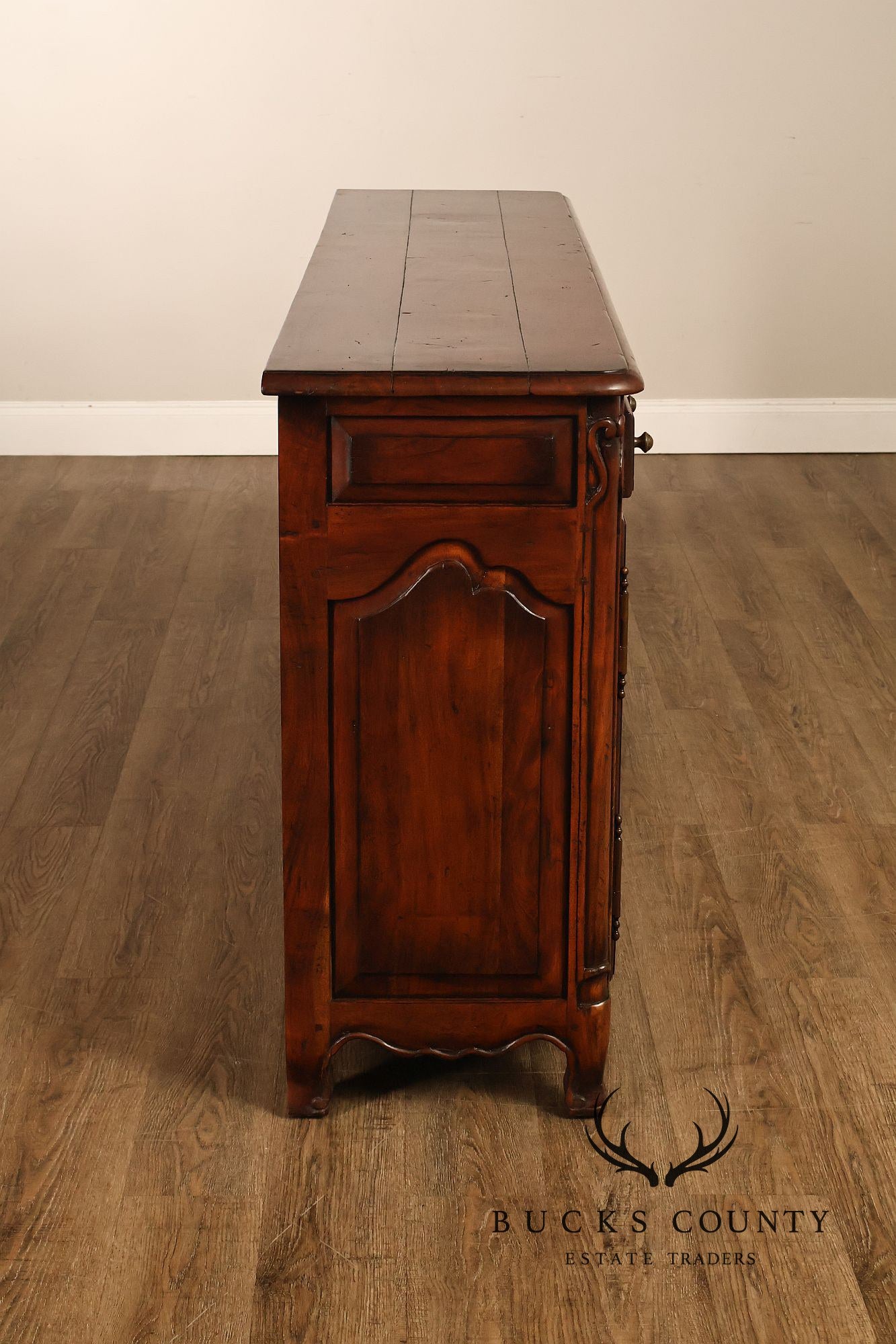 Morgan Hill French Country Style Carved Wood Buffet Sideboard Server
