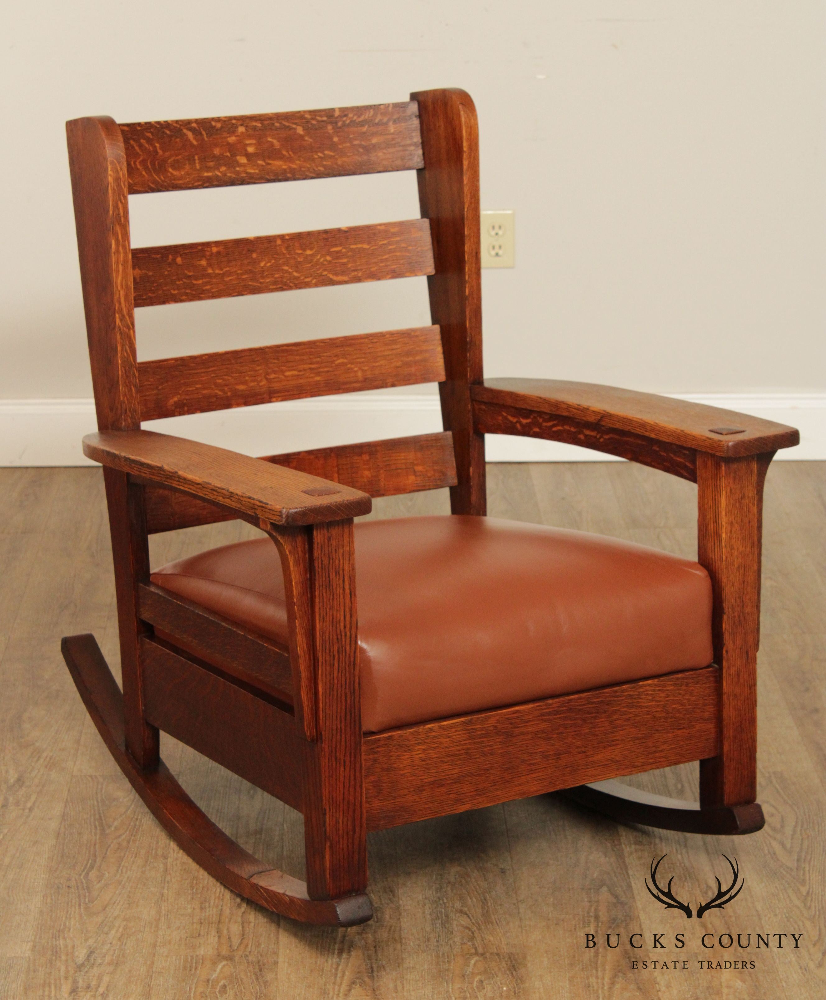 Lifetime Antique Mission Style Tiger Oak Rocker