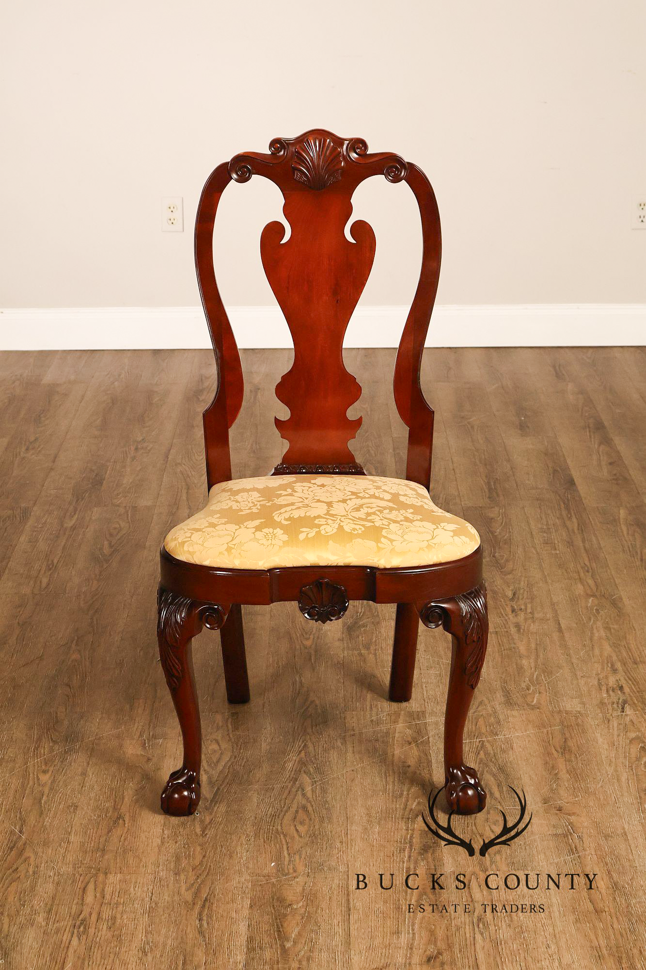 Kindel Winterthur Collection Set of Four Carved Dining Chairs