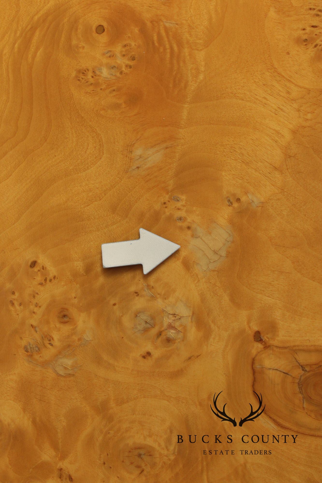 1970's Modern Burlwood and Chrome Writing Desk