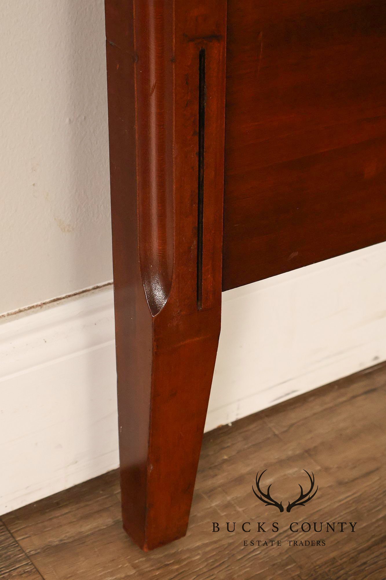 Edwardian Paint Decorated Satinwood Twin Headboard