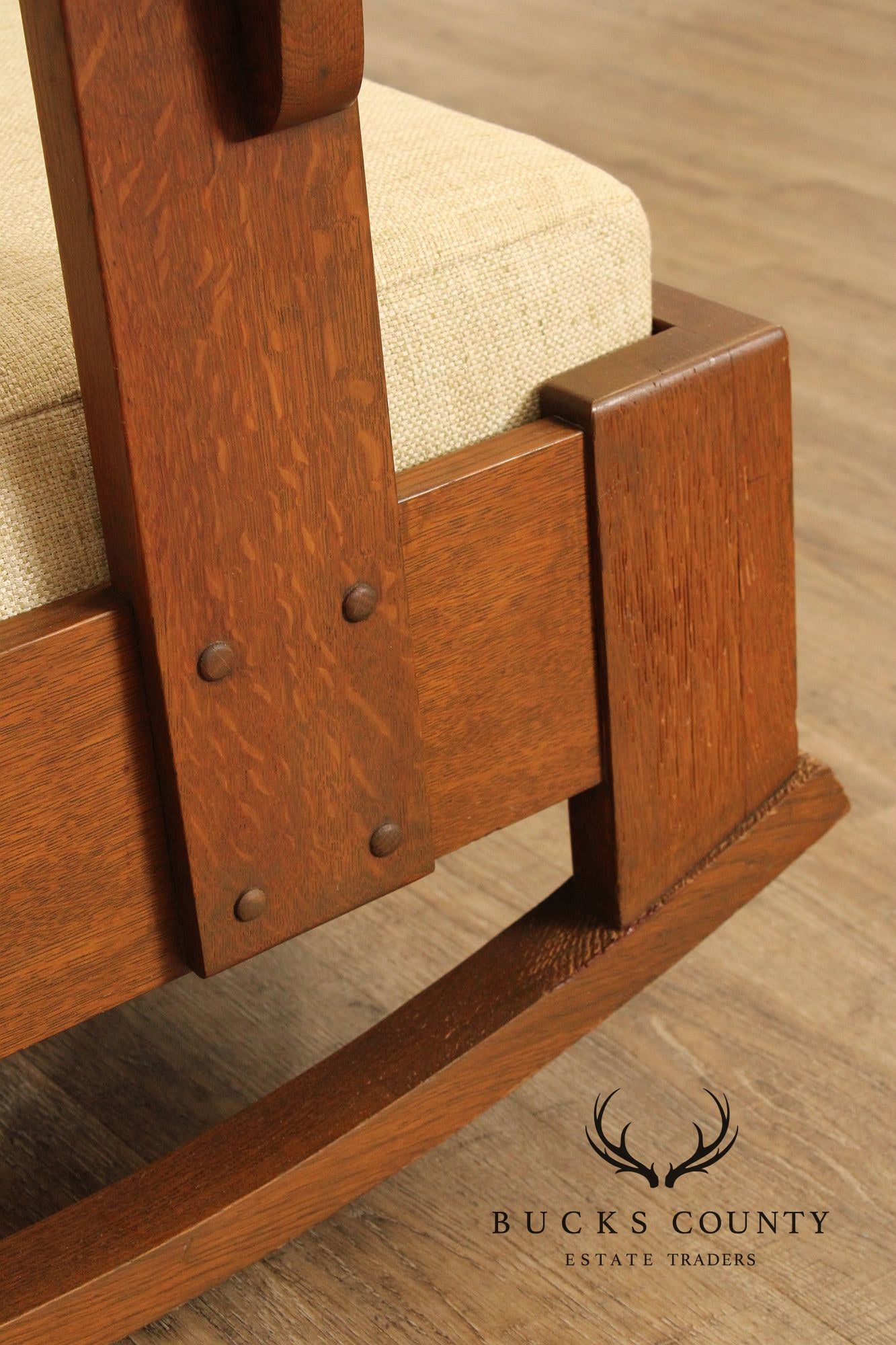Limbert Antique Mission Oak Paddle-Arm Rocker