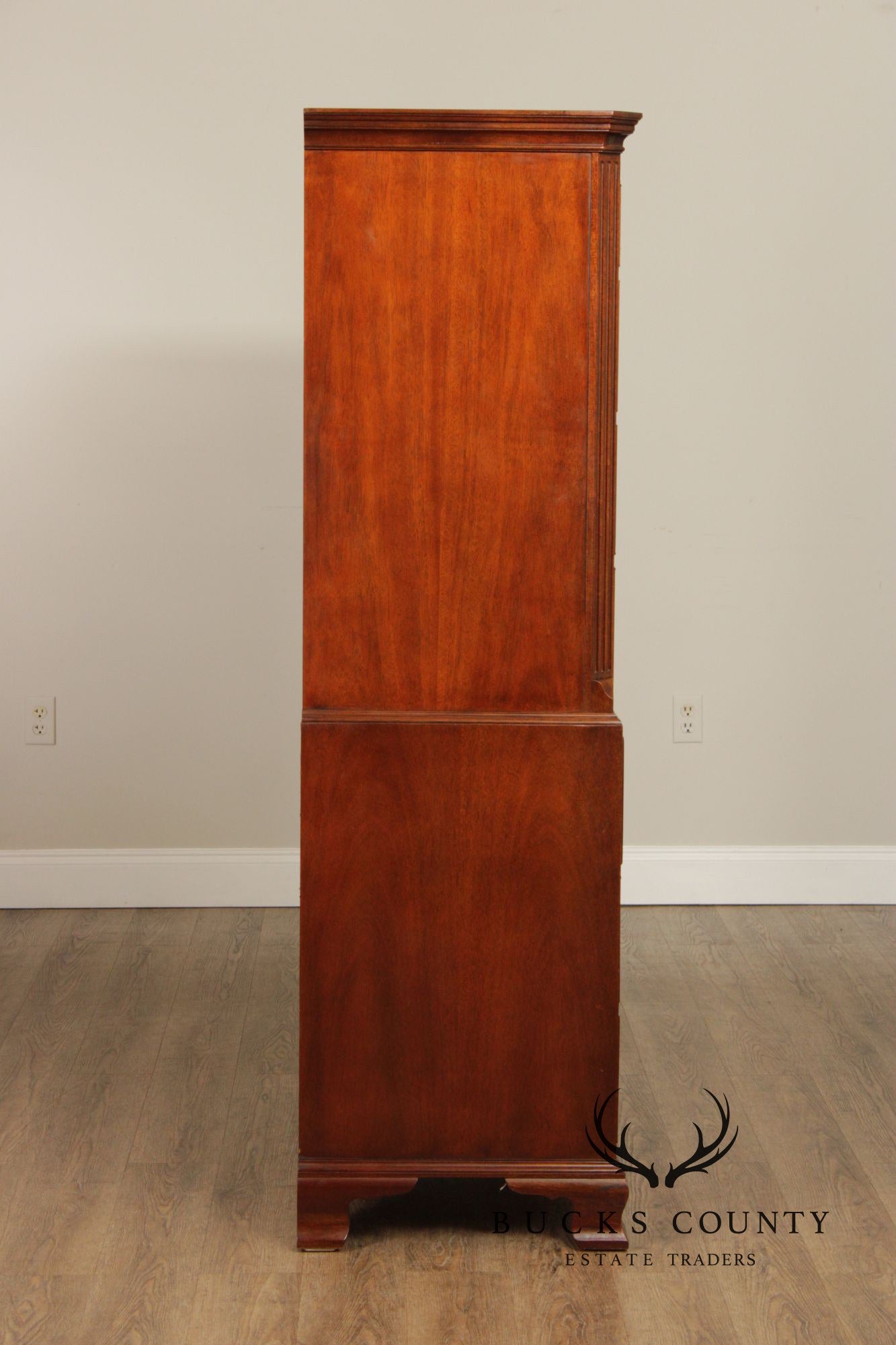 Baker Chippendale Style Mahogany Chest On Chest Highboy