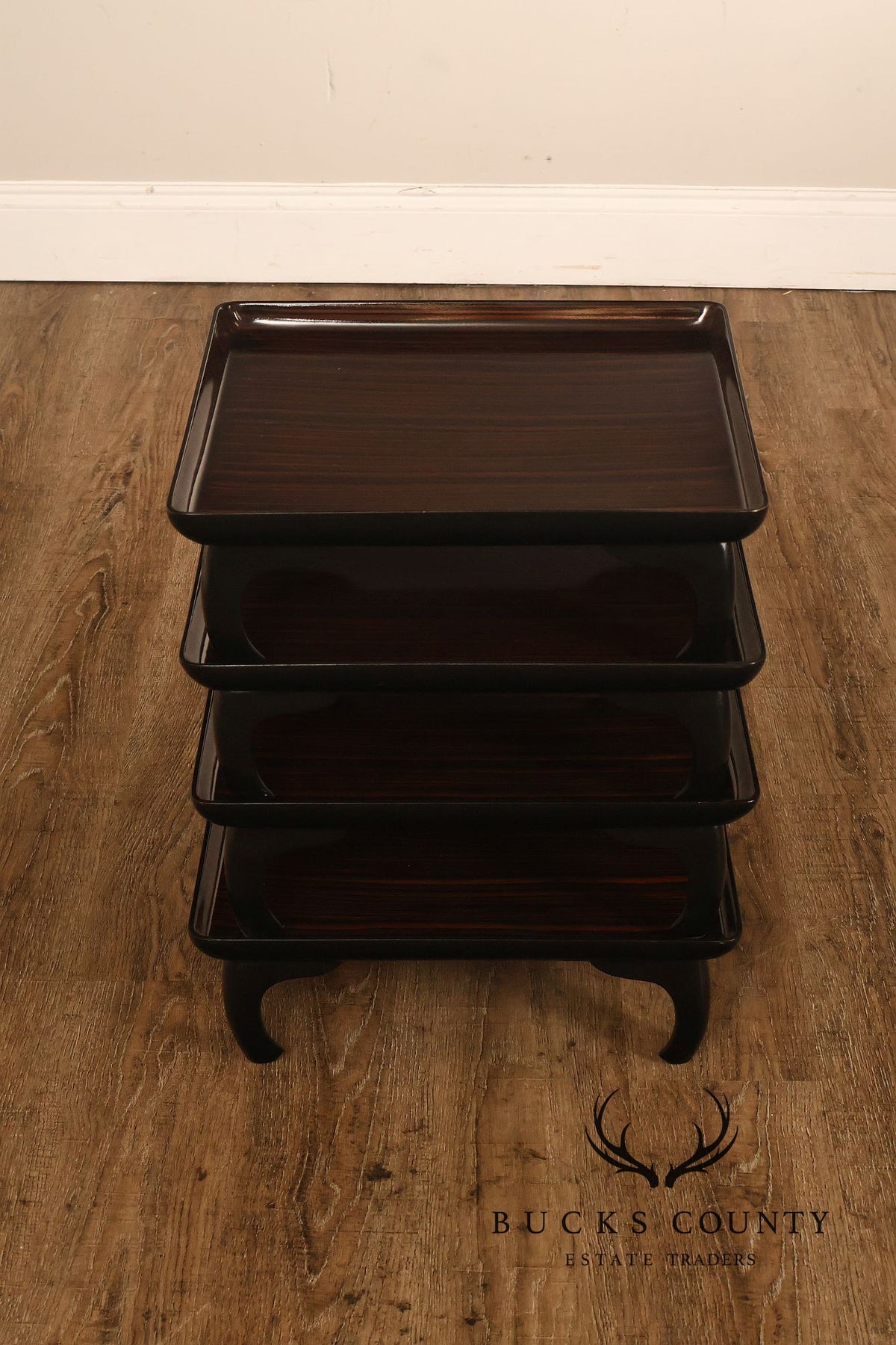 Ming Style Tiered Macassar Ebony Stacking Side Tables