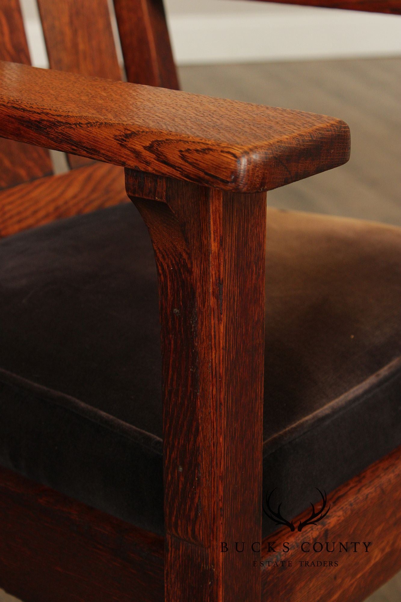 Antique Mission Oak Armchair