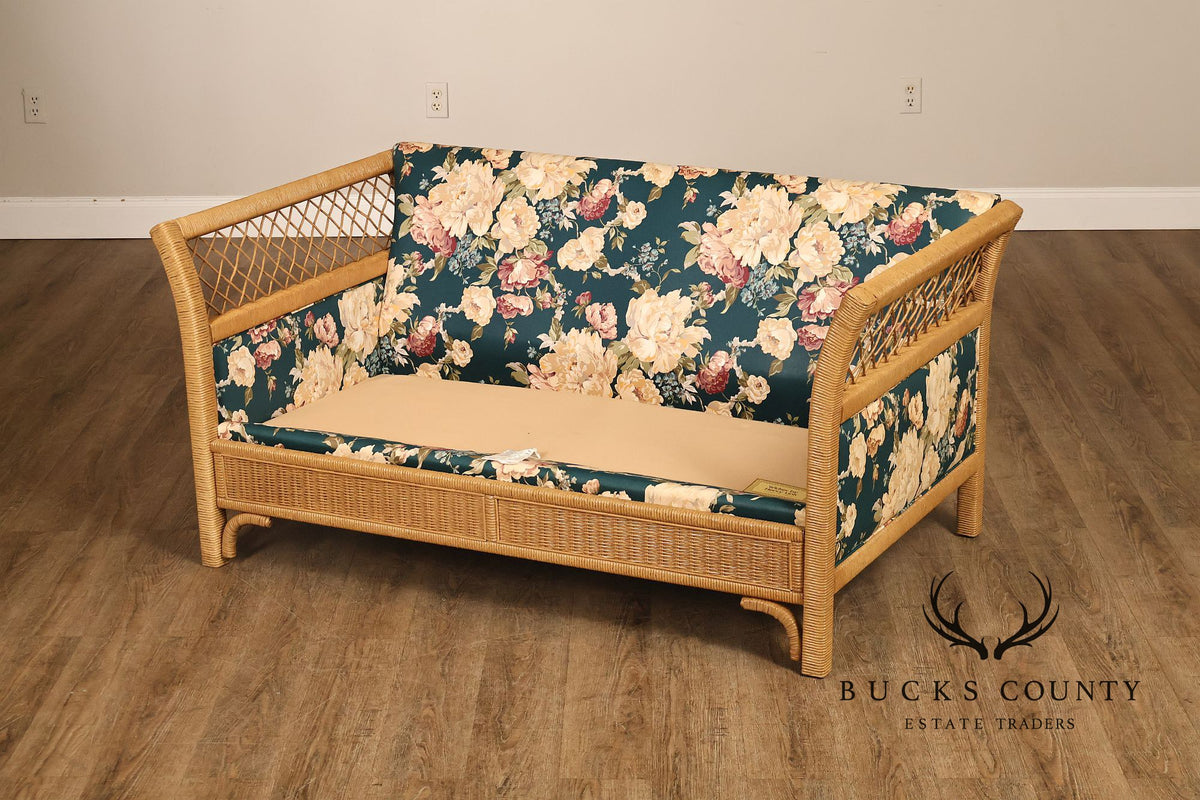 Lexington Henry Link Furniture Upholstered Wicker Loveseat