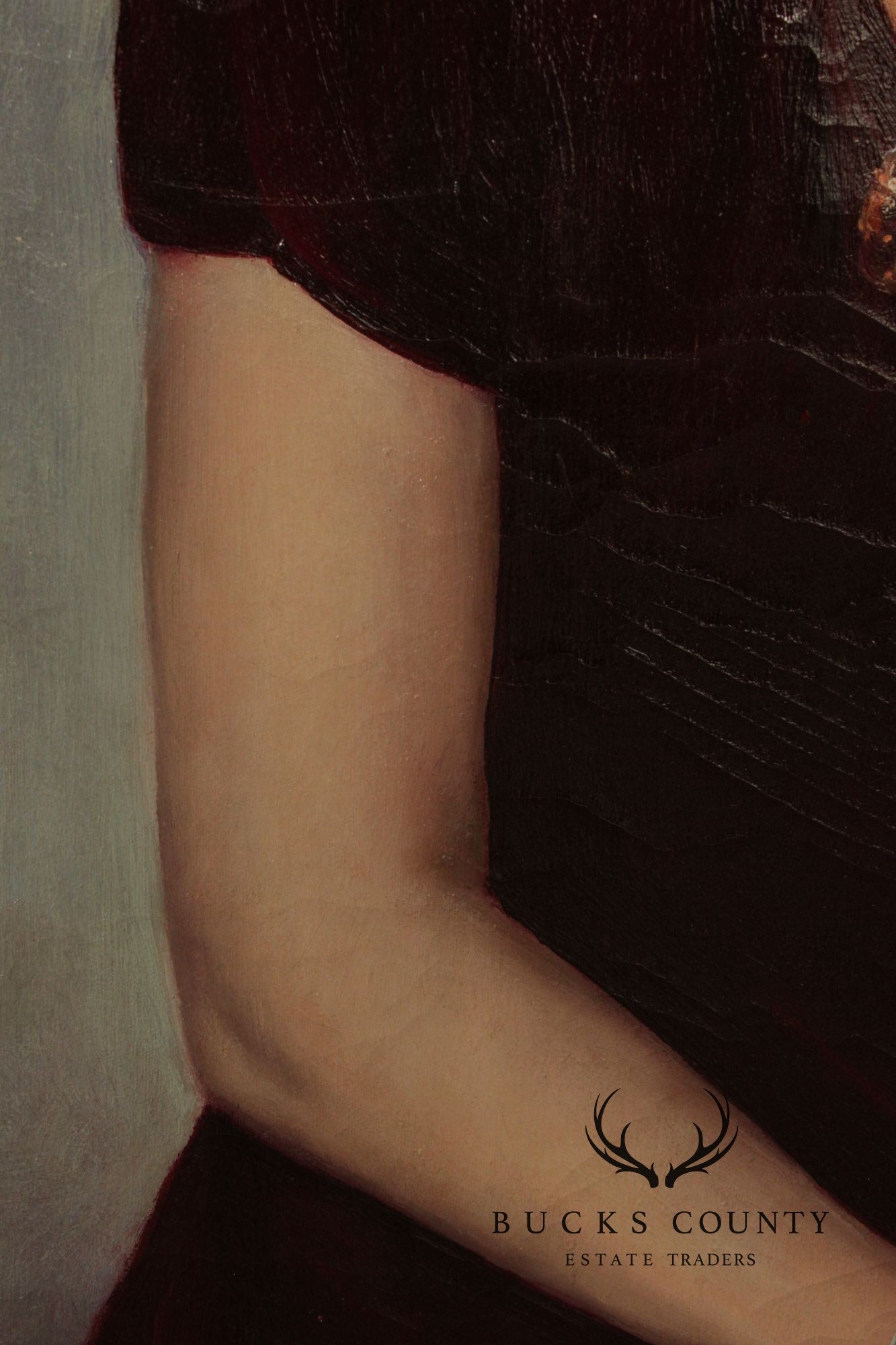 Cesare A. Ricciardi Framed Oil Portrait, Society Woman