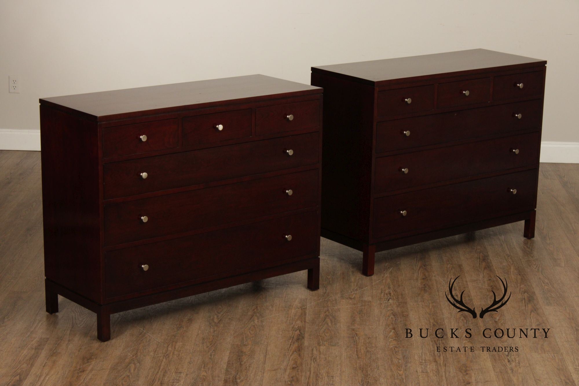 Stickley Metropolitan Collection Pair of Cherry Single Dressers