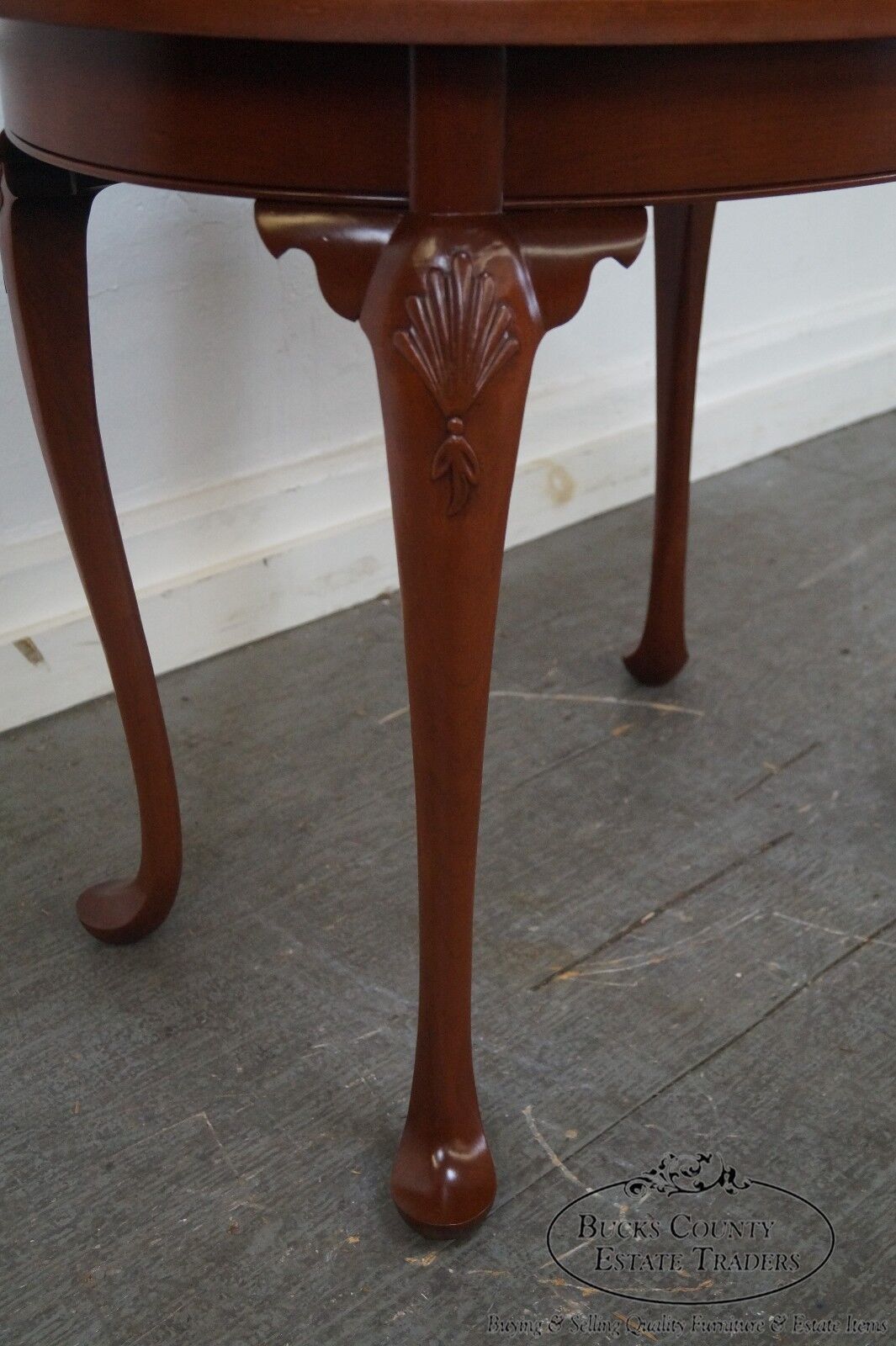 Hand Crafted Mahogany Inlaid Oval Side Table by Alvin Rothenberger