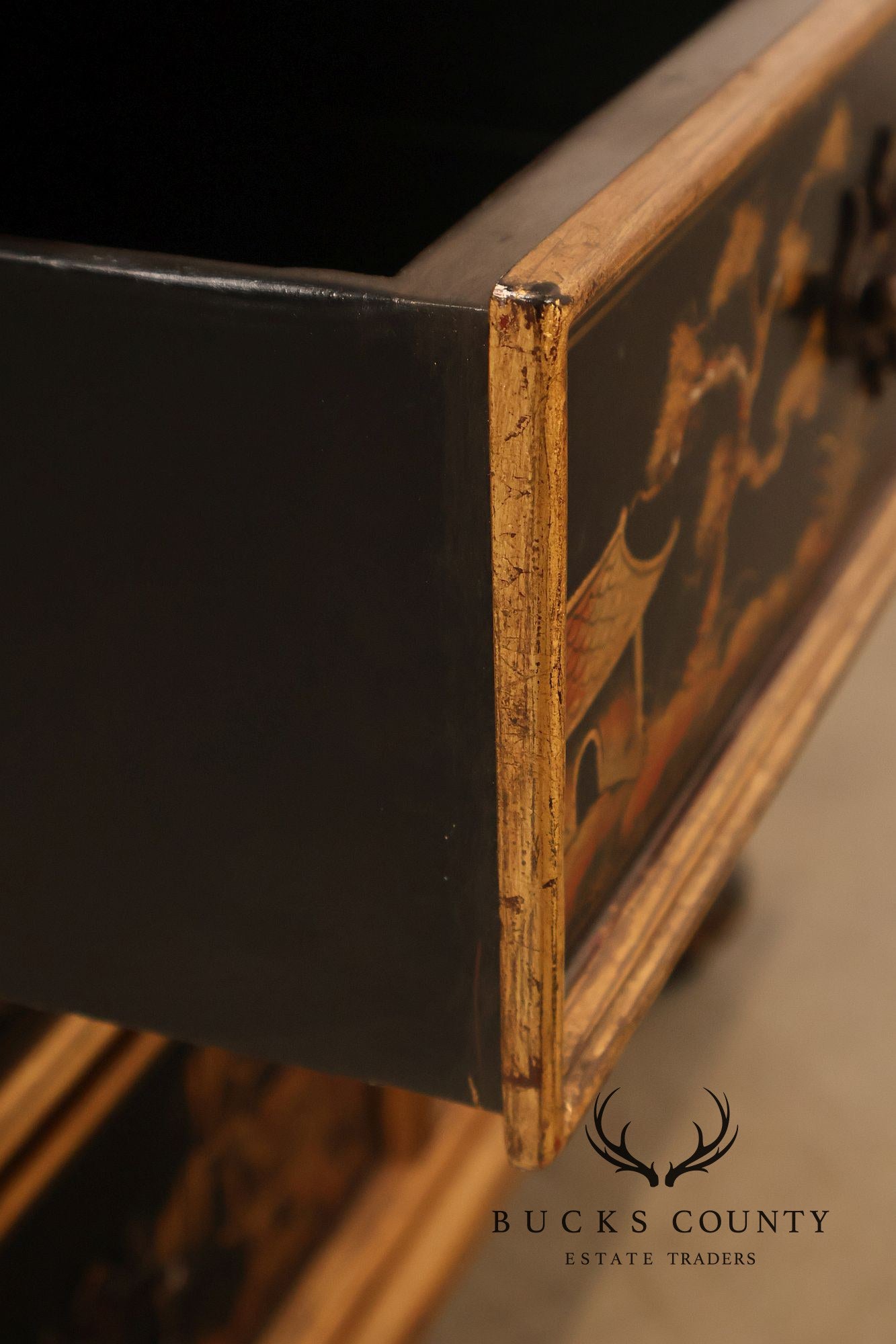 Chinoiserie Decorated Drop Front Secretary Desk