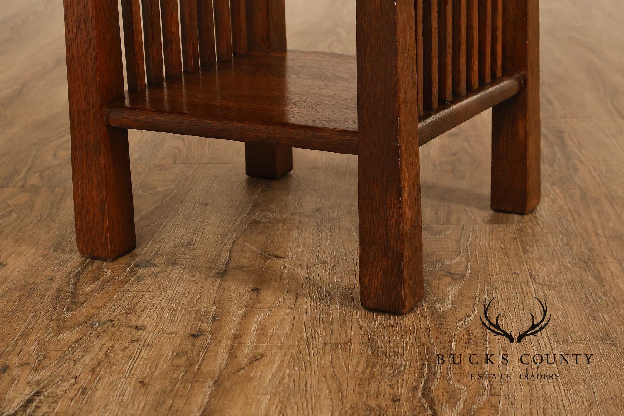 Michigan Chair Company Antique Mission Oak Spindle Side Table
