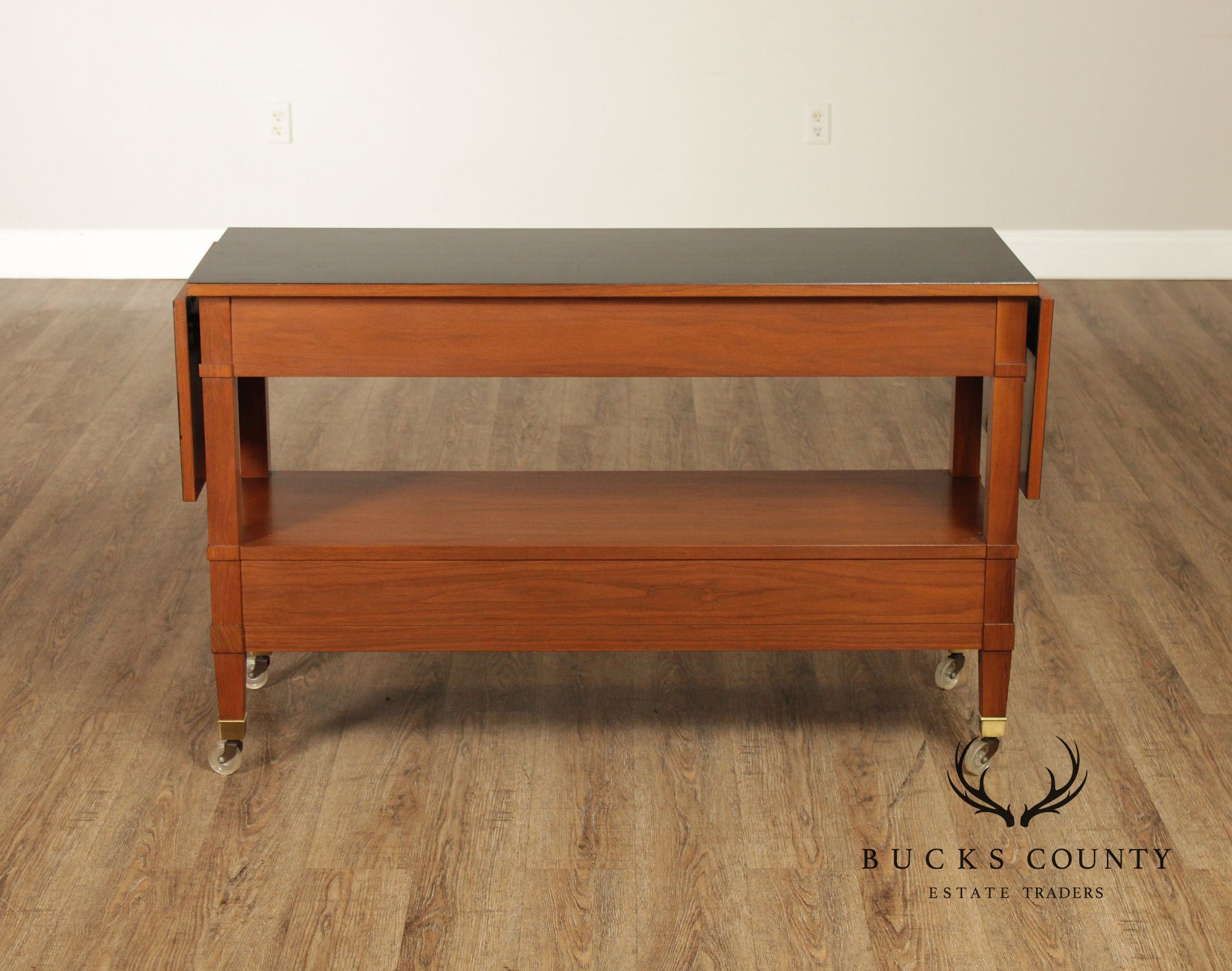 Baker Furniture Milling Road Directoire Style Walnut Rolling Server