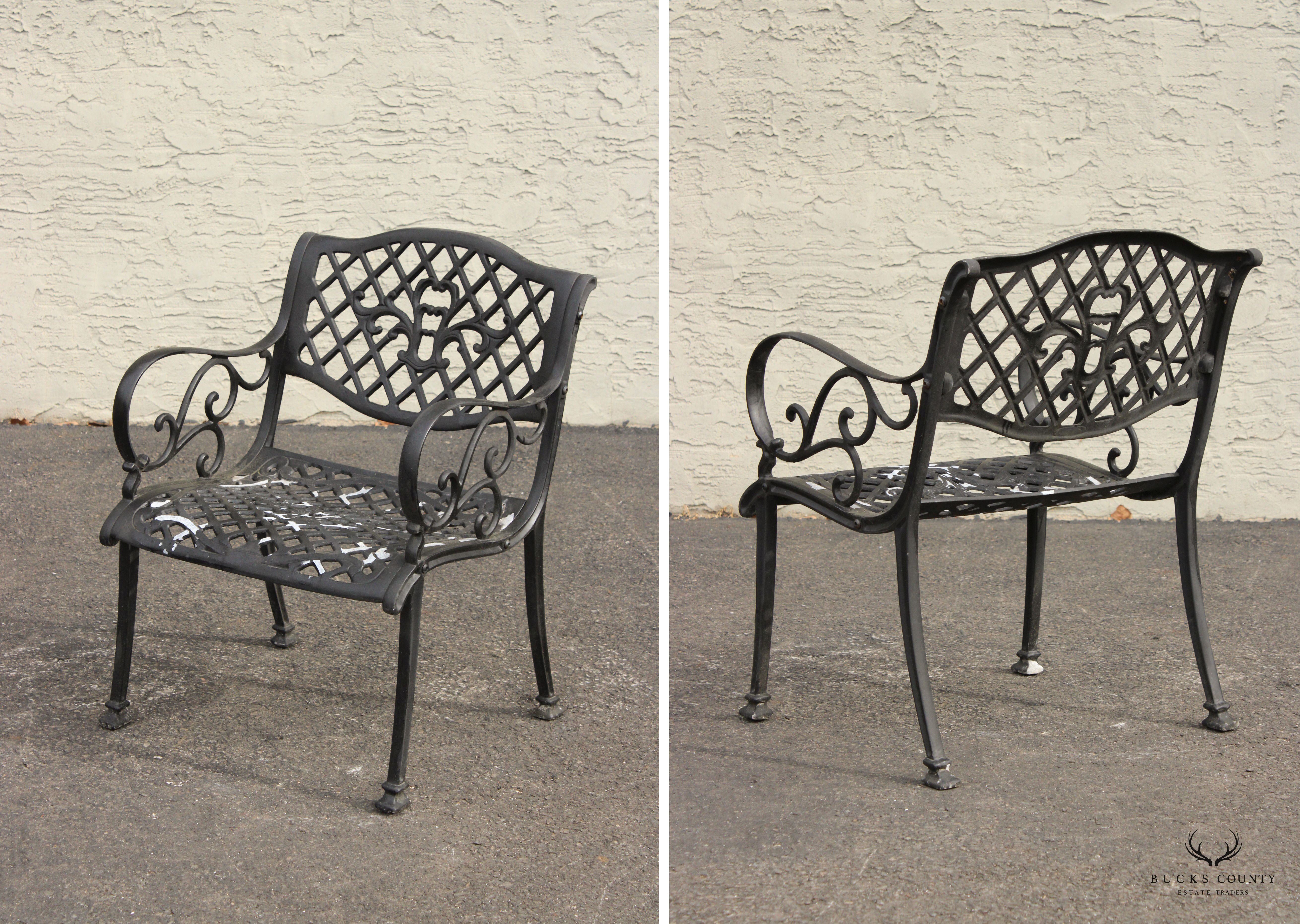 Three-Piece Cast Aluminum Outdoor Patio Seating Set