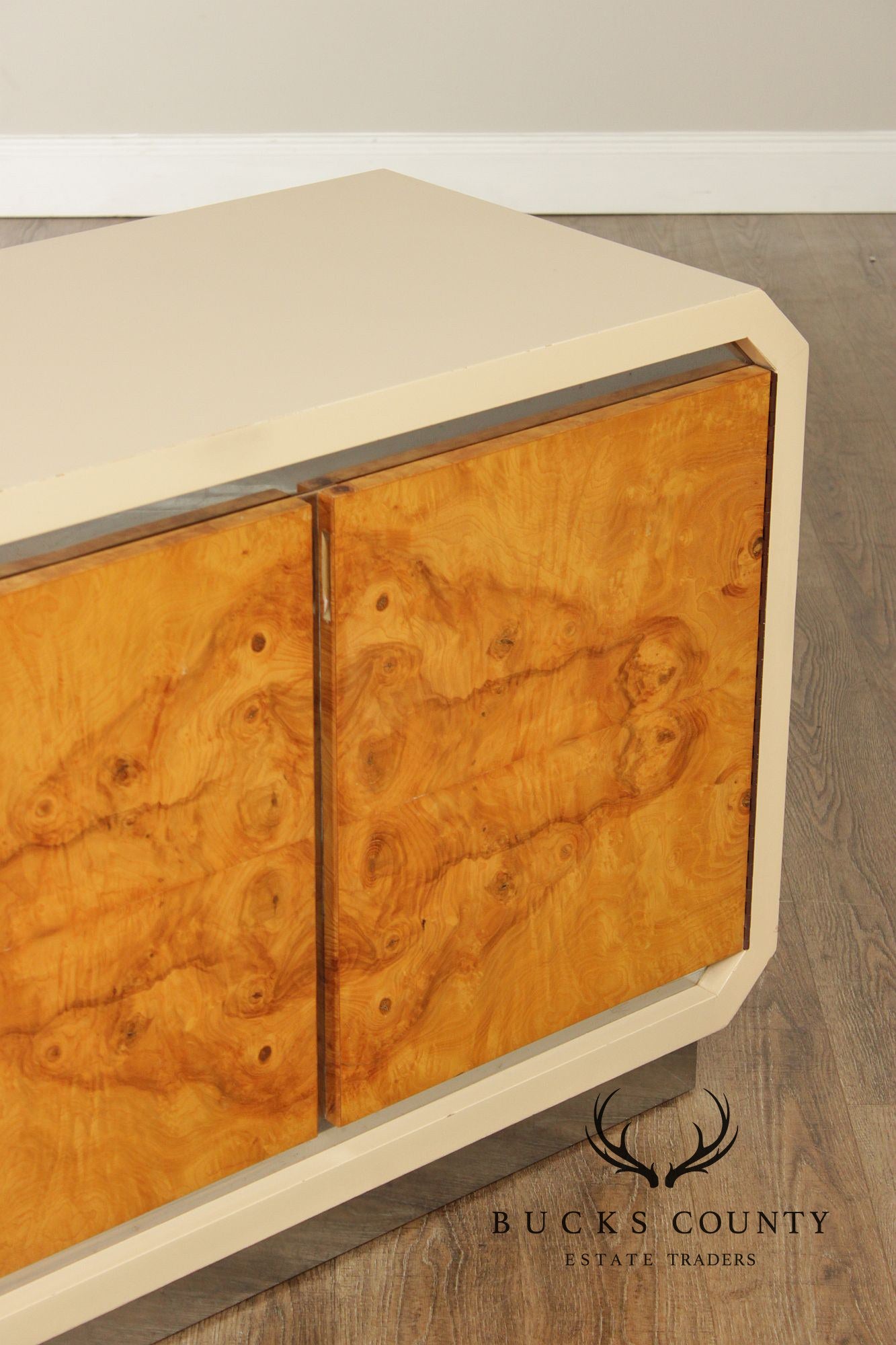 Pace Collection Mid Century Modern Burlwood and Lacquered Chest of Long Dresser Sideboard