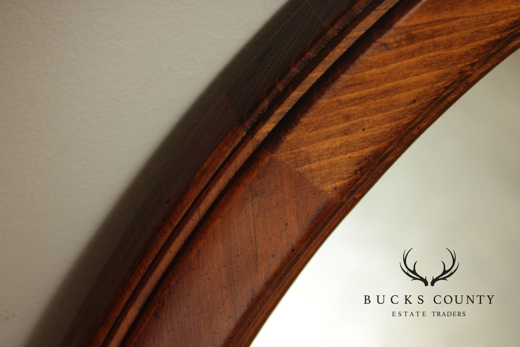 Ethan Allen Vintage Oval Pine Wall Mirror