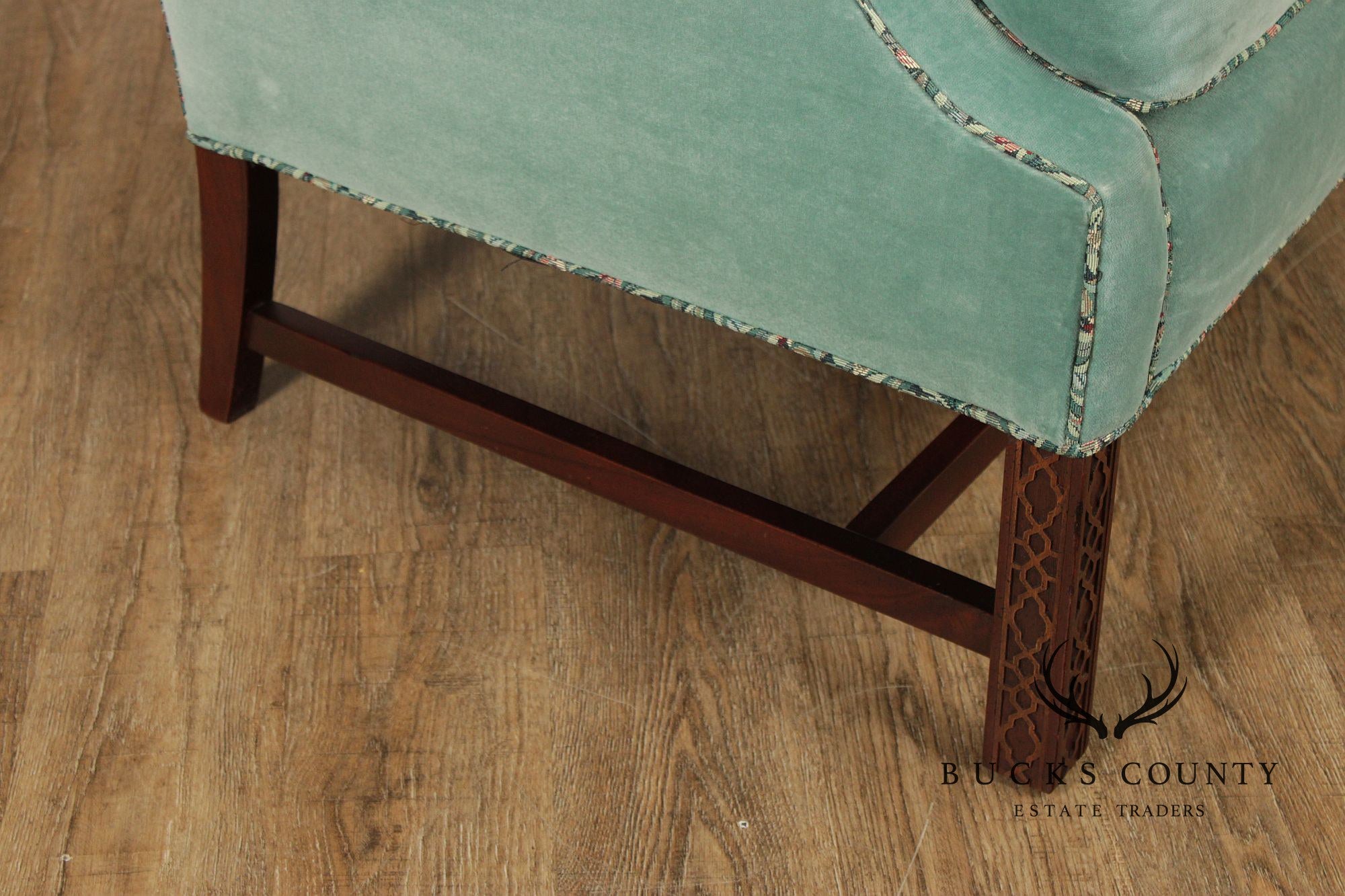Chippendale Style Mahogany Camelback Sofa