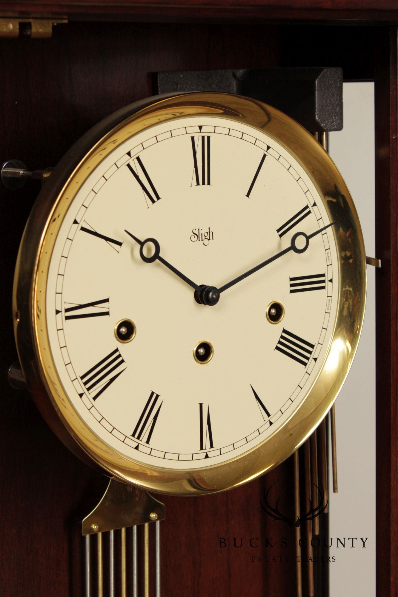 Sligh Federal Style Cherry Regulator Wall Clock