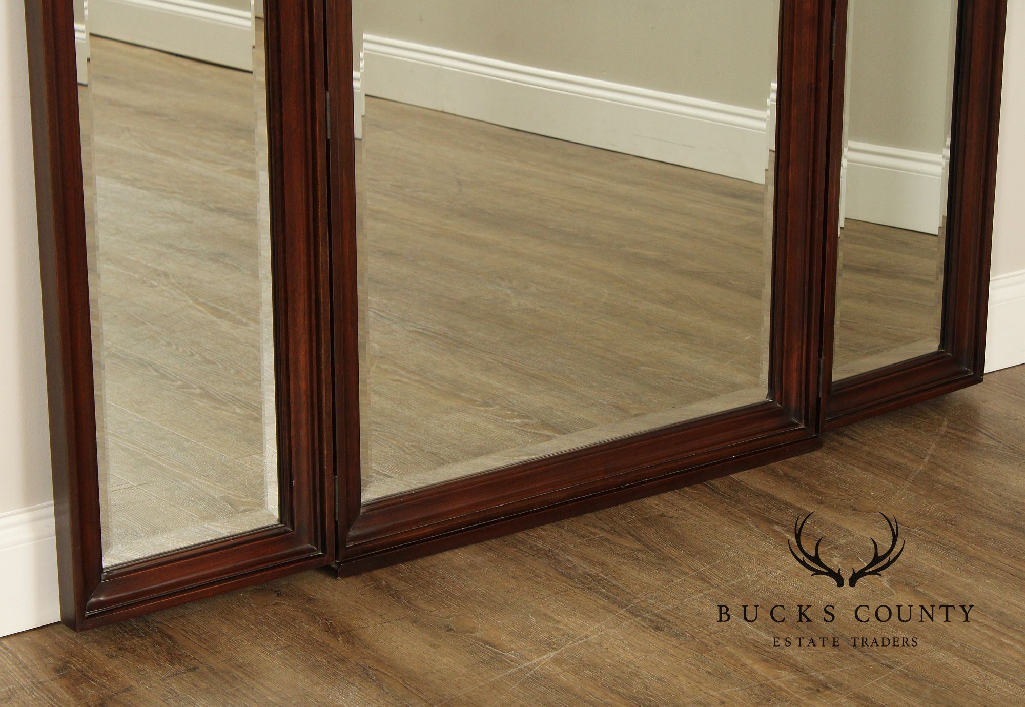 Harden Queen Anne Style Cherry Tri-Fold Dresser Mirror