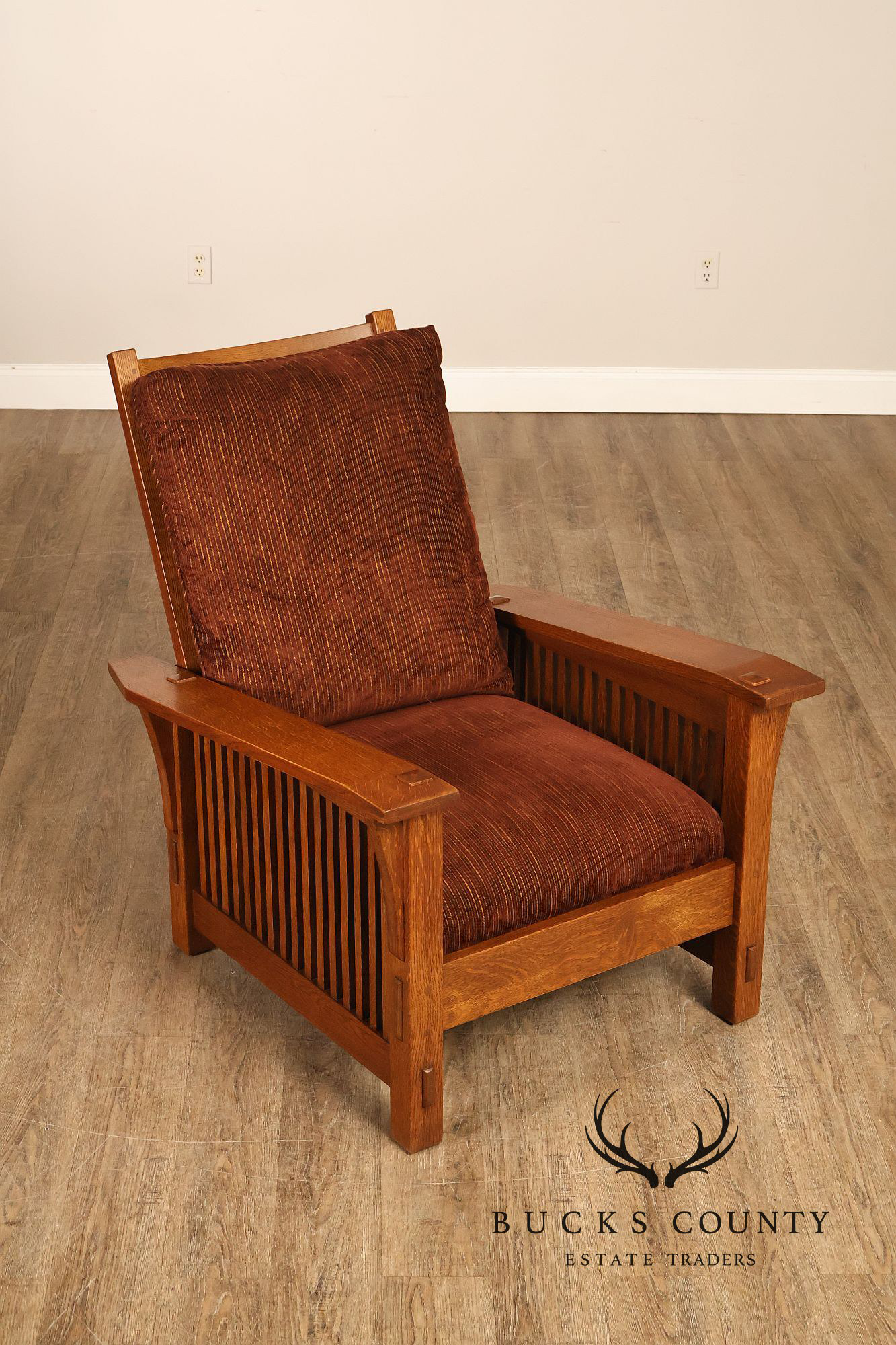Stickley Mission Collection Oak Spindle Morris Chair