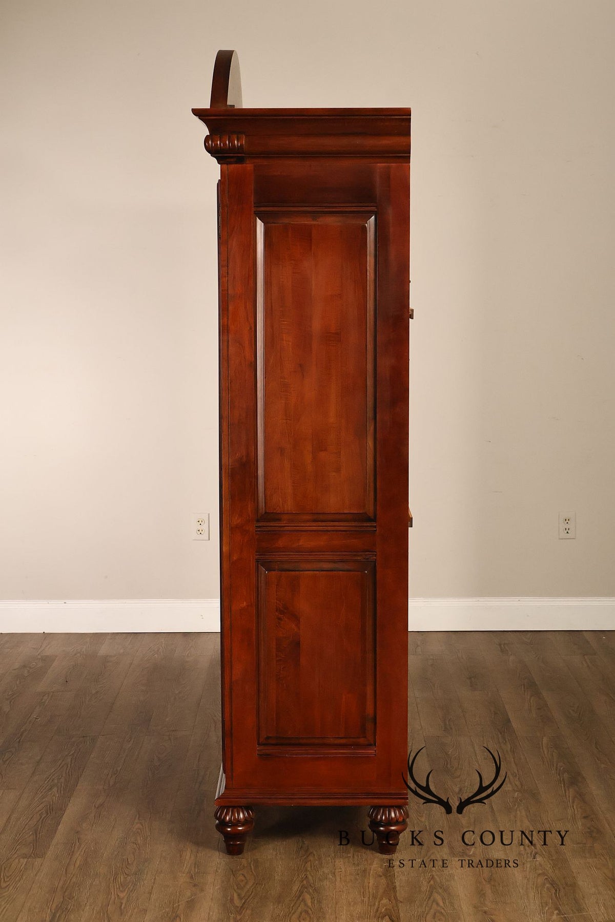 Ethan Allen 'British Classics' Carved Maple And Birch Armoire