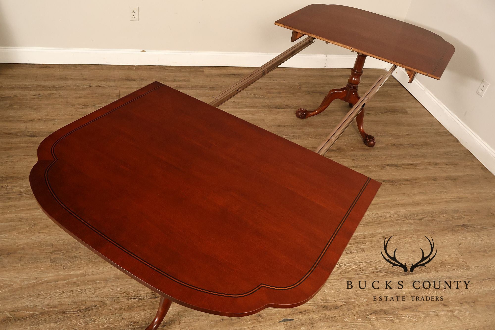 Pennsylvania House Chippendale Style Double Pedestal Dining Table