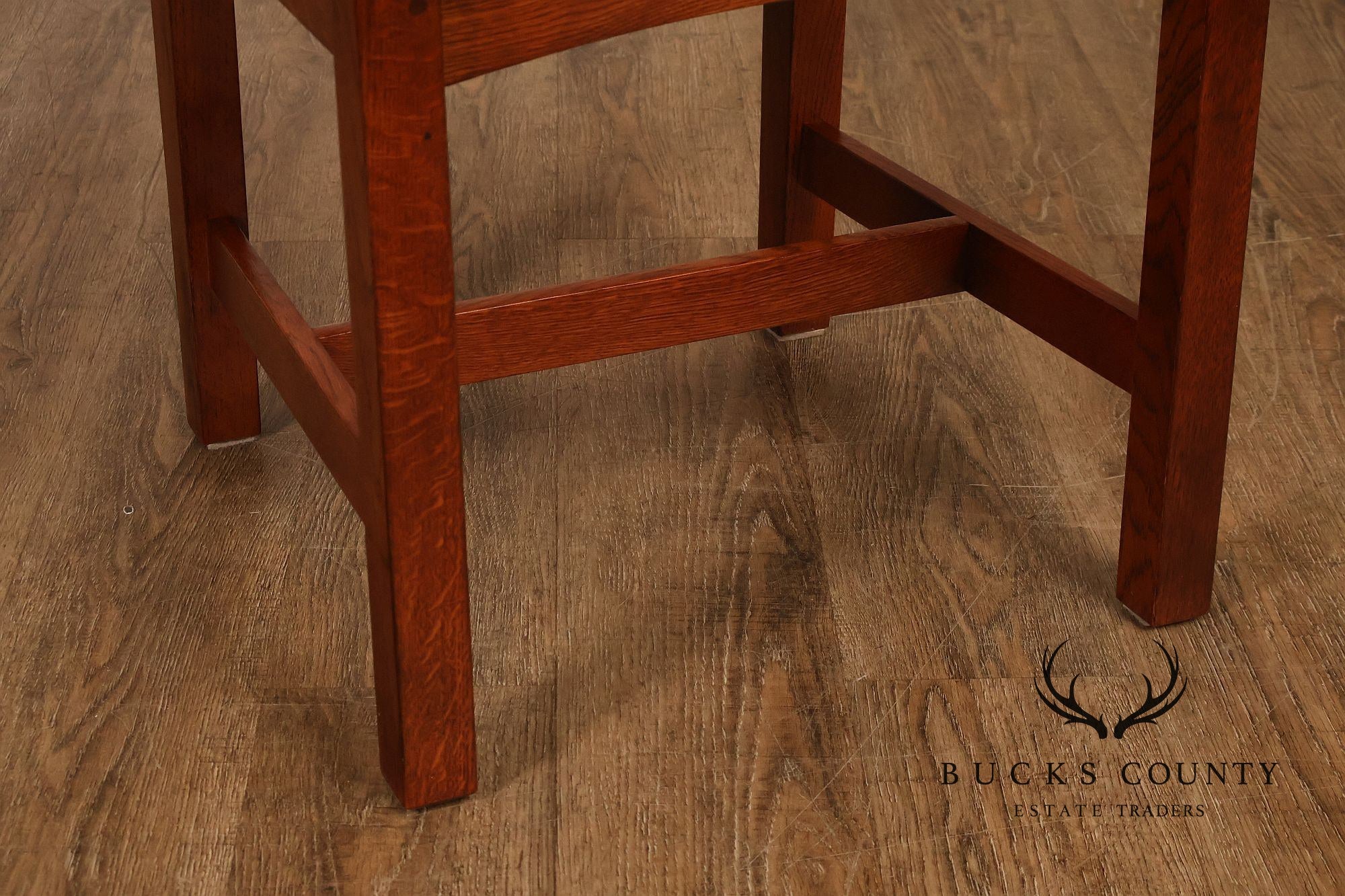 Stickley Mission Collection Set Of Four Oak Dining Side Chairs