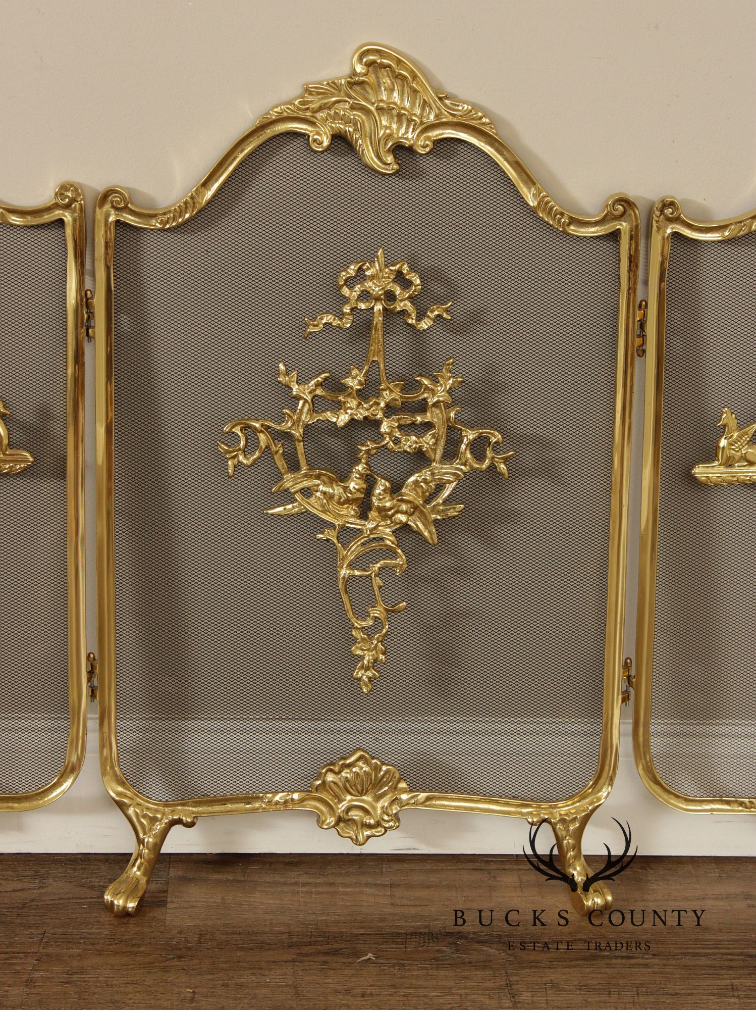 Rococo Style Quality Brass Fireplace Screen