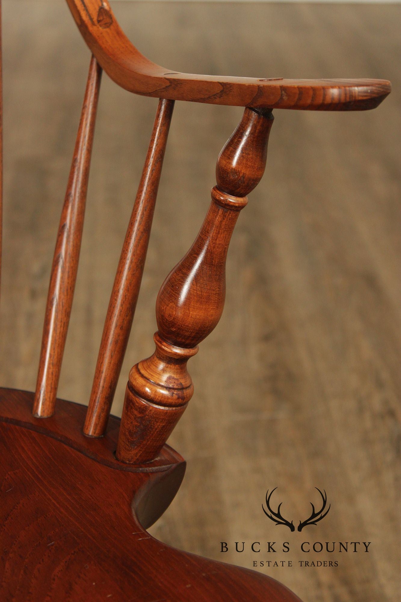 Nichols & Stone Set Of 4 Mixed Wood Windsor Bow Back Armchairs