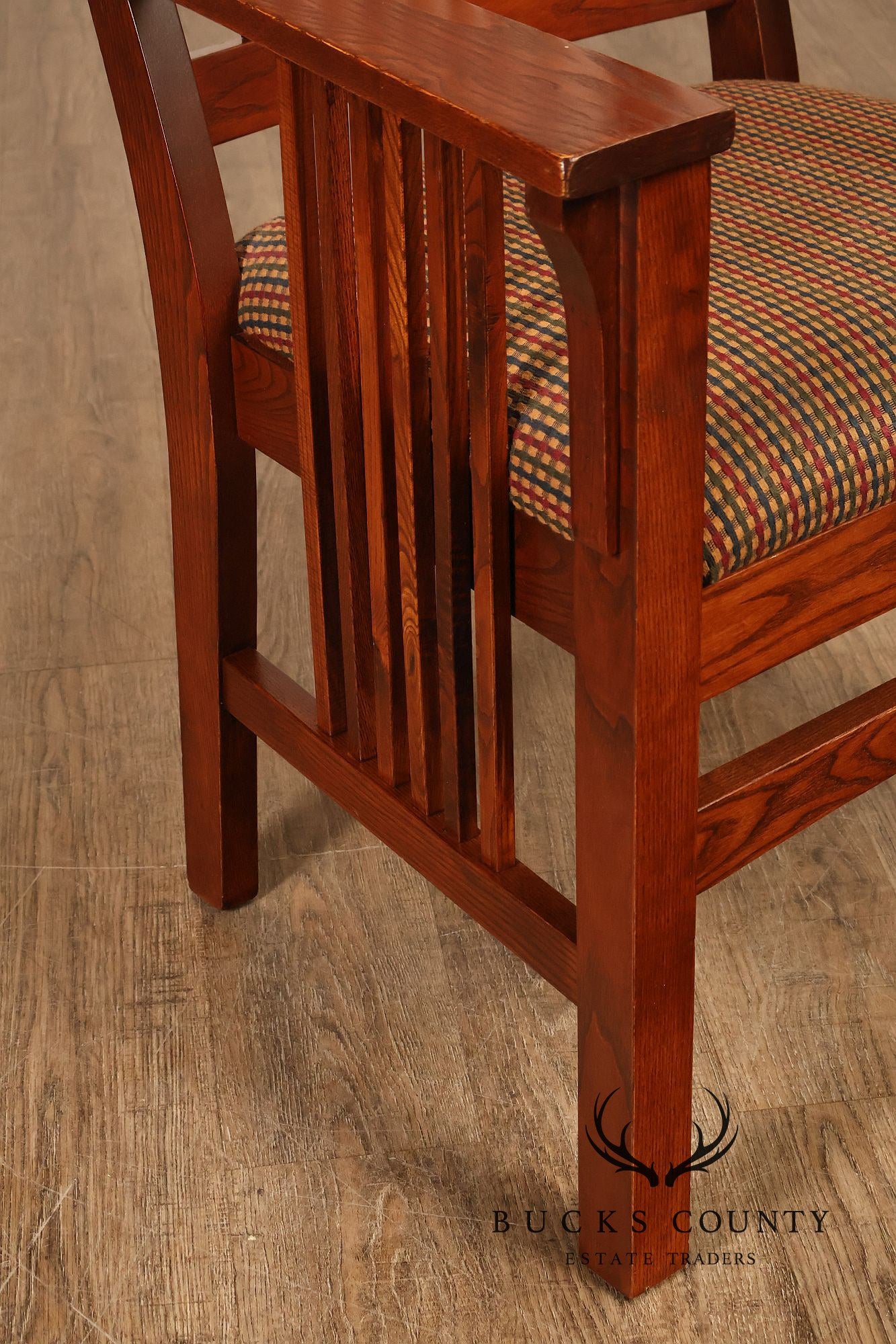 Nichols & Stone Mission Oak Style Set Of Eight Dining Chairs