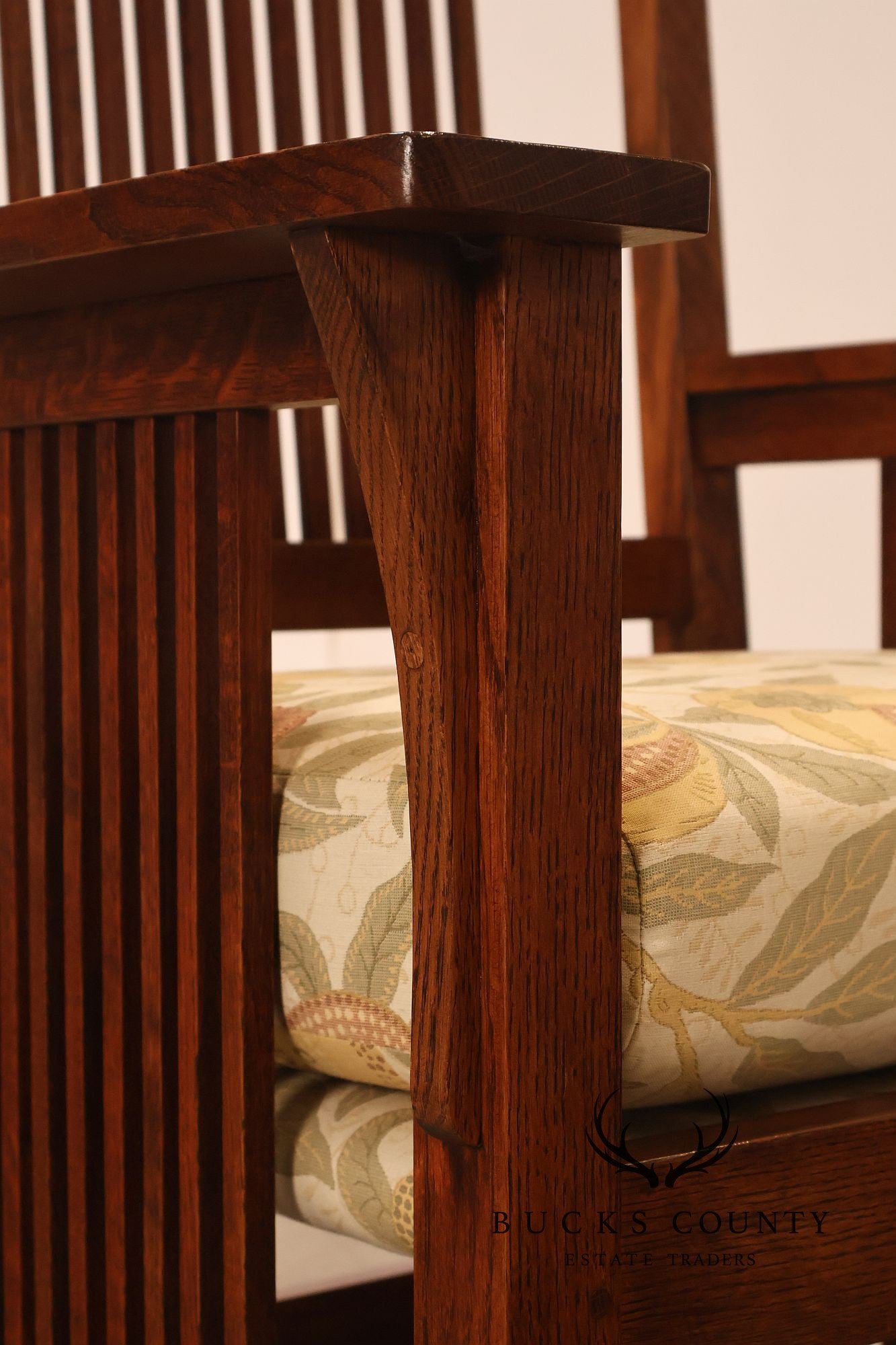 Stickley Mission Collection Oak Spindle Armchair