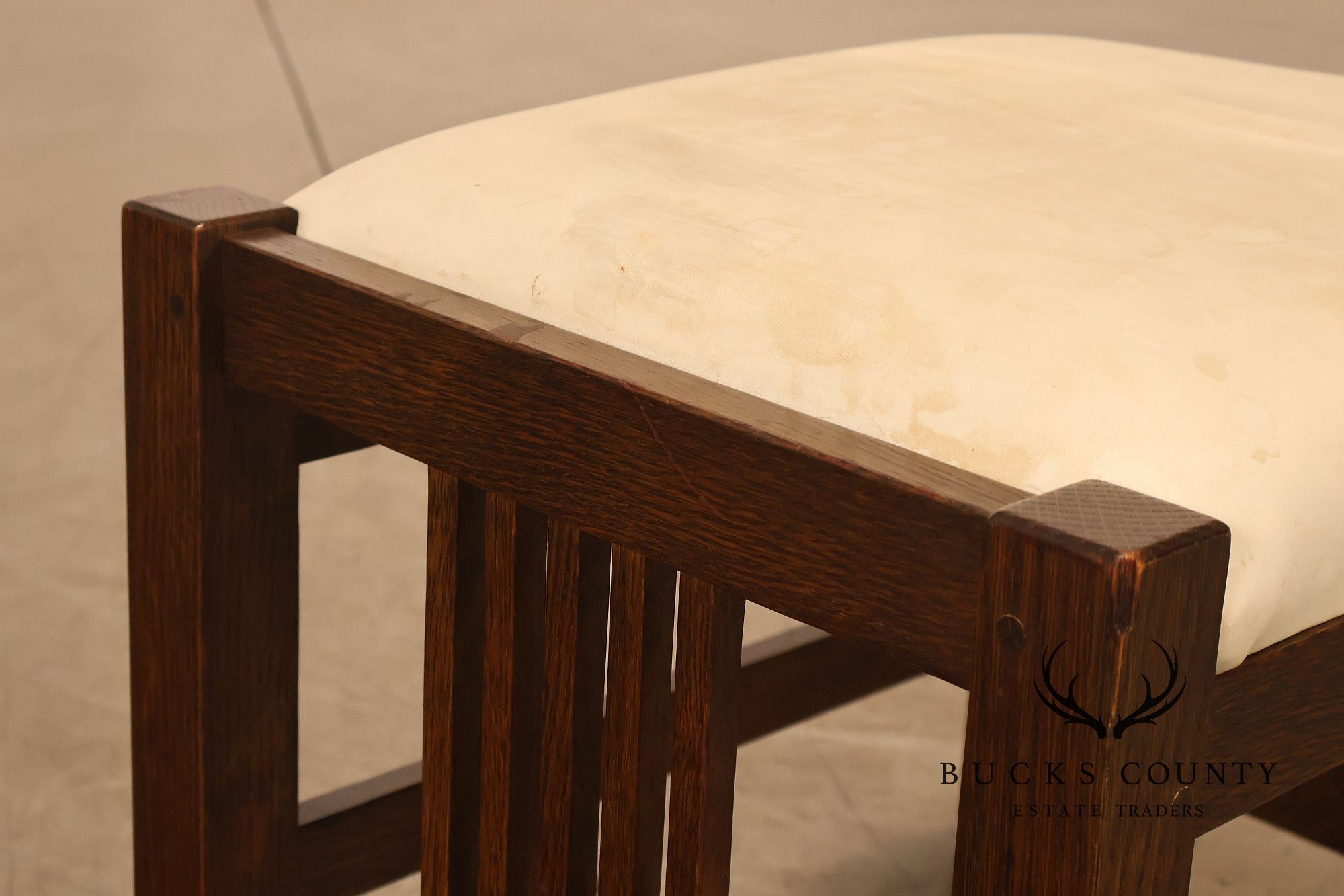 Stickley Mission Collection Oak Spindle Footstool