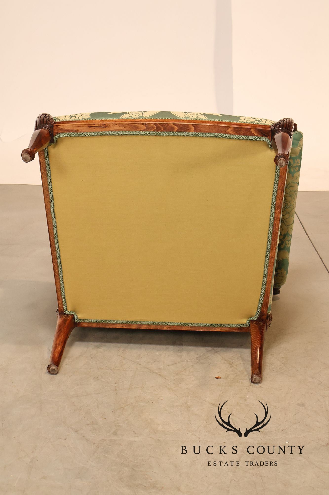Colombo Mobili Louis XVI Style Pair Of Upholstered Bergeres Armchairs
