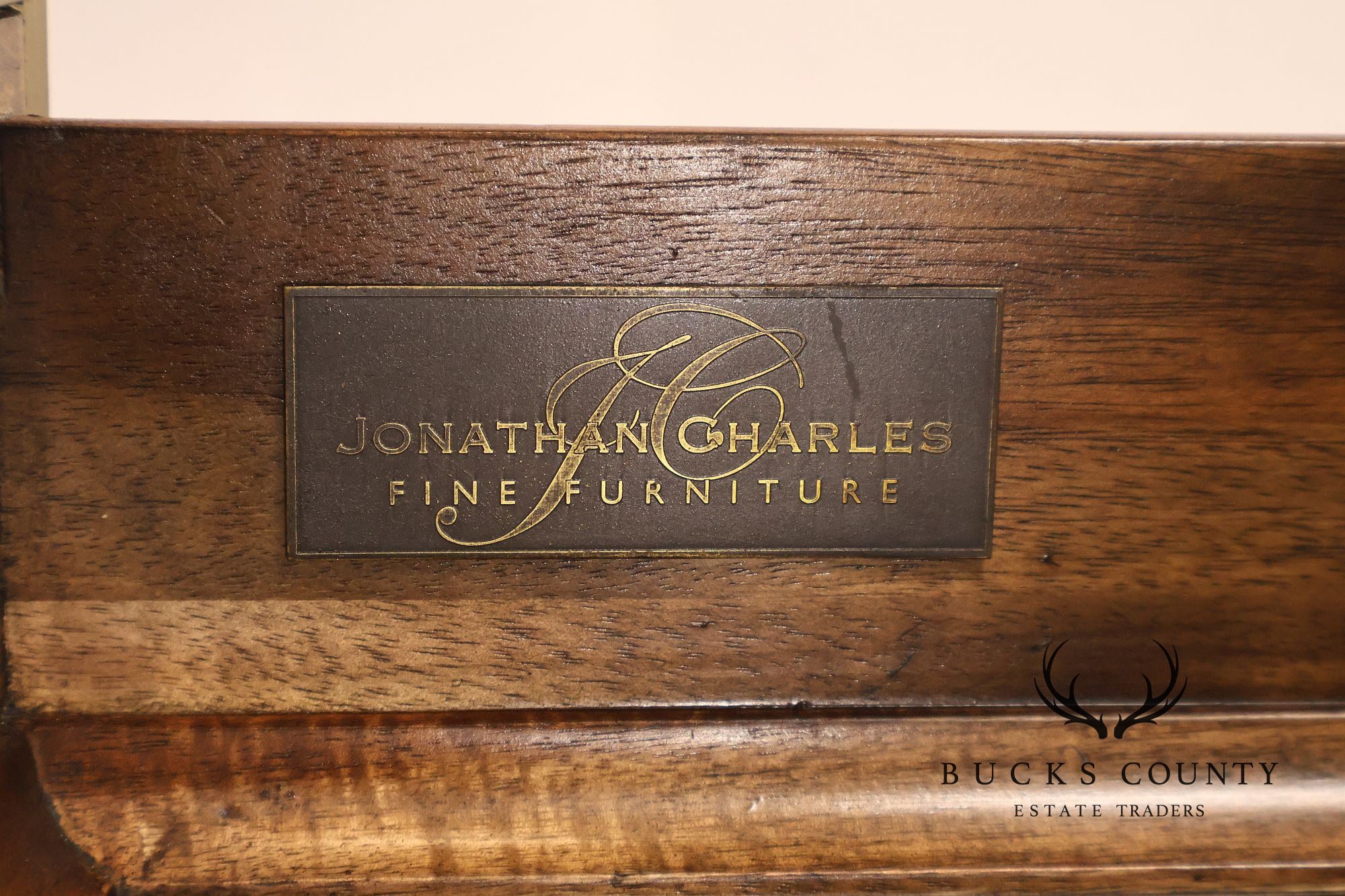 Johnathan Charles 'Barcelona' Marble Top Walnut Nightstand