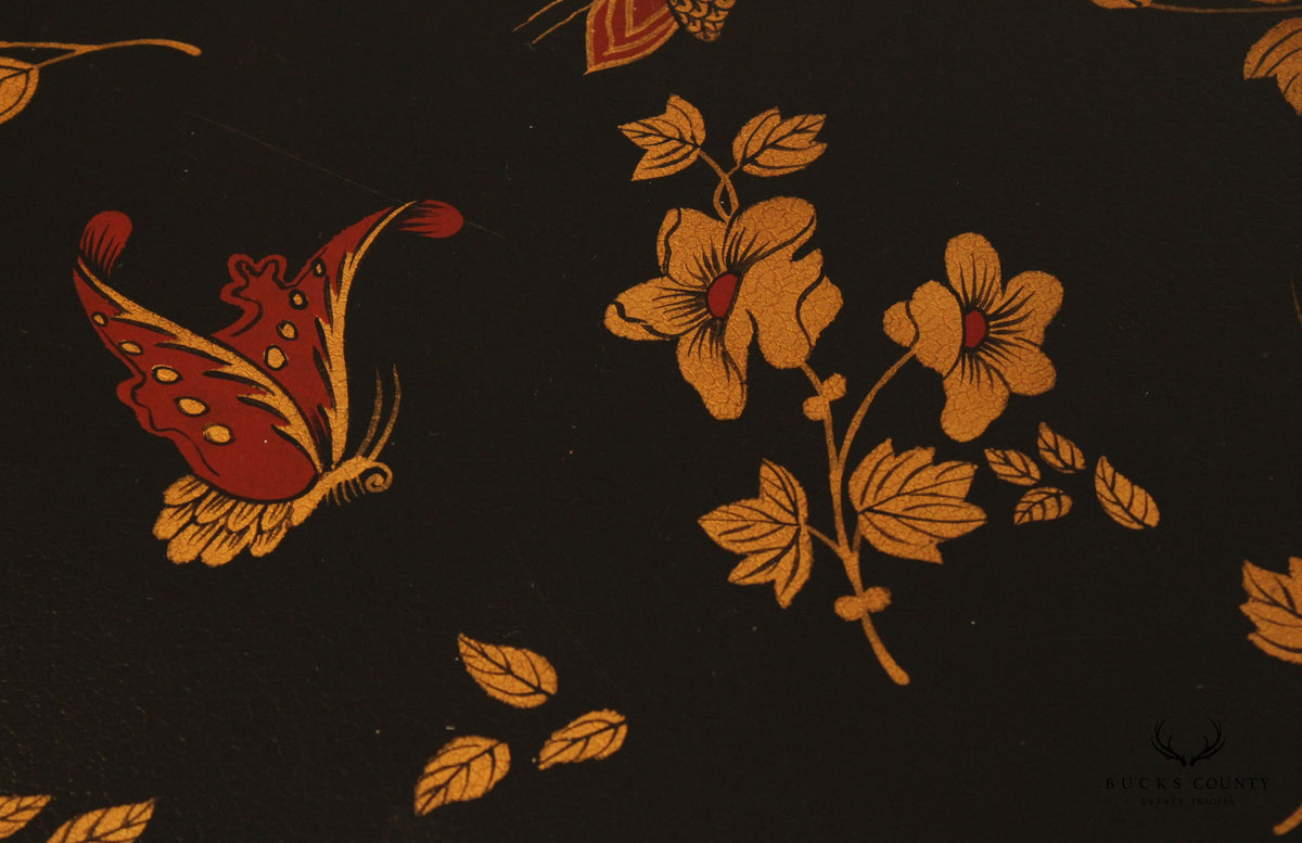 Chinoiserie Rattan Side Table